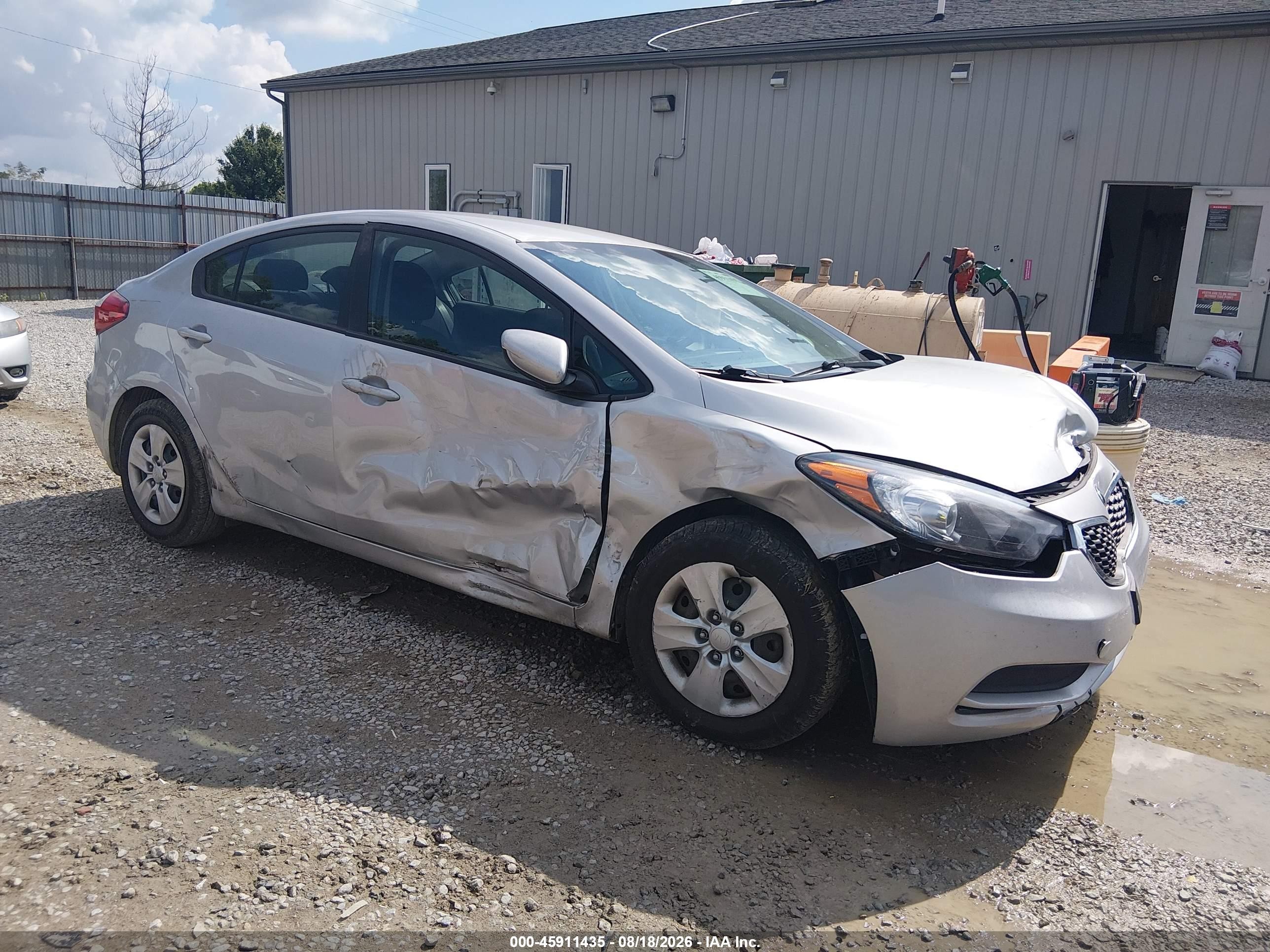 2016 Kia Forte VIN KNAFK4A65G5559746 IAAI salvage auction — Front End, Salvage (Ohio), sold $1,150 on 2026-09-09 (photo 1)