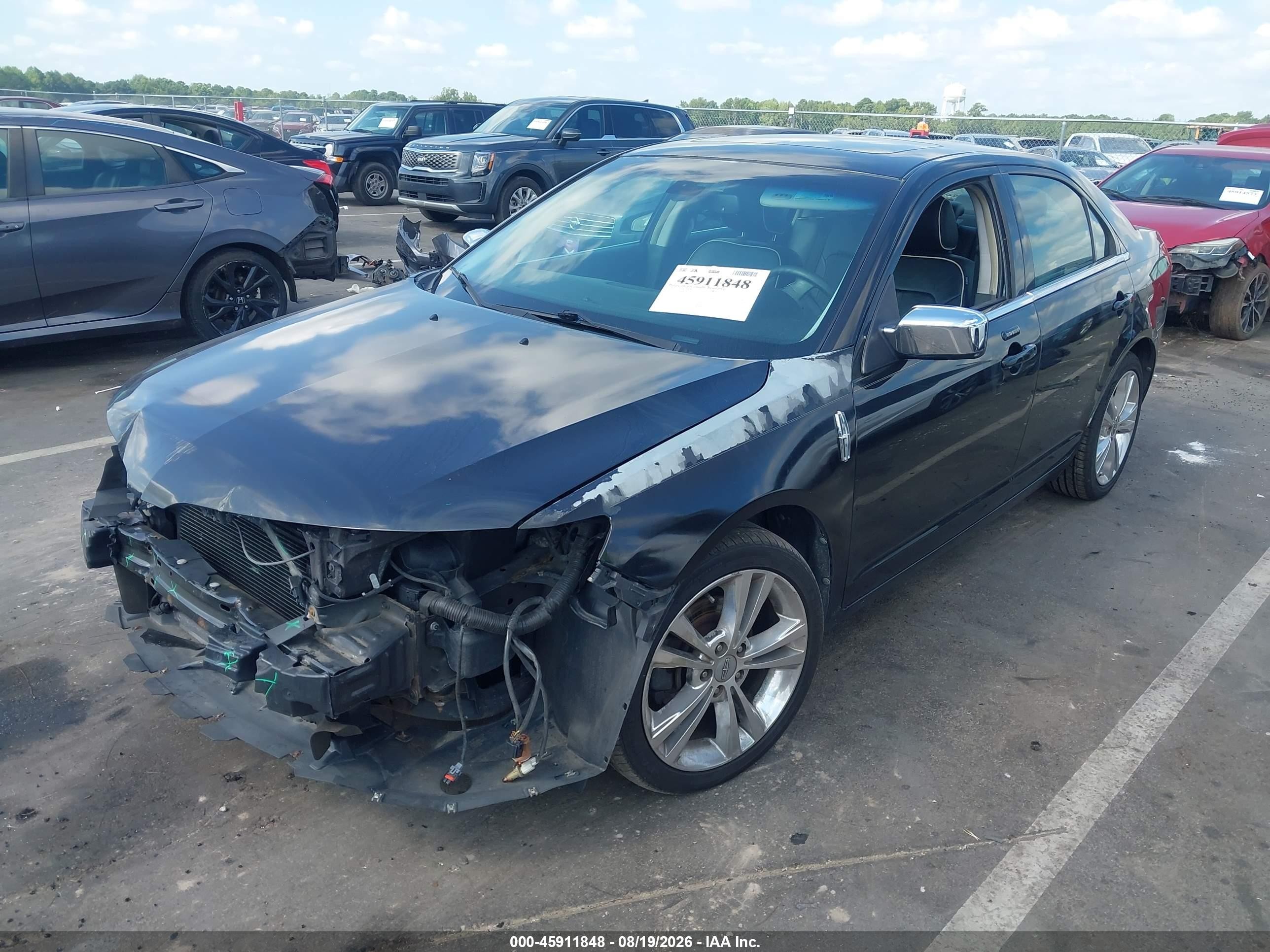 2011 Lincoln MKZ VIN 3LNHL2JC8BR755619 IAAI salvage auction — Front End, Salvage (North Carolina), sold $575 on 2026-09-25 (photo 2)