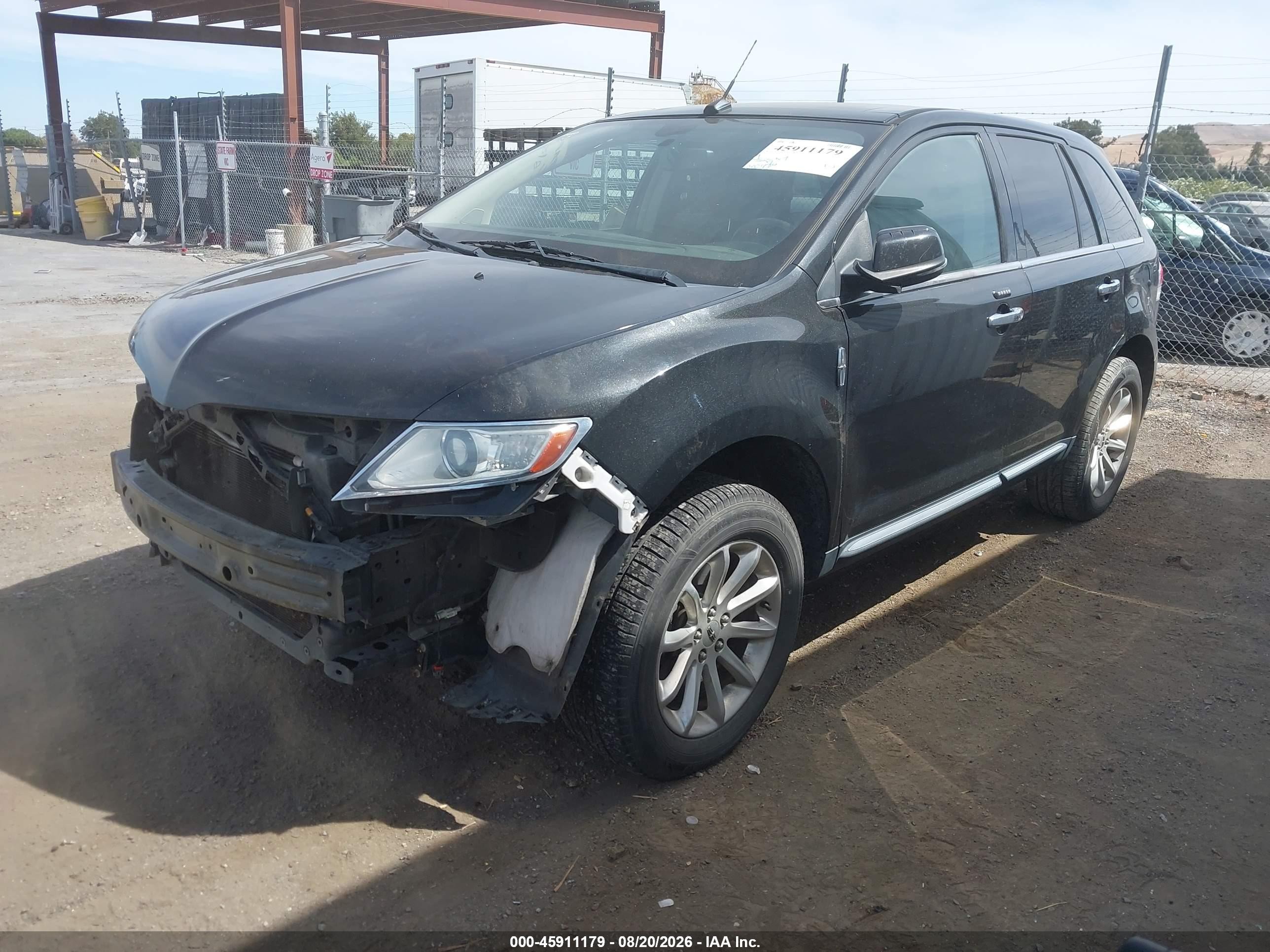 2014 Lincoln Mkx VIN 2LMDJ8JK6EBL05716 IAAI salvage auction — Front End, Salvage (California), sold $700 on 2026-09-13 (photo 2)