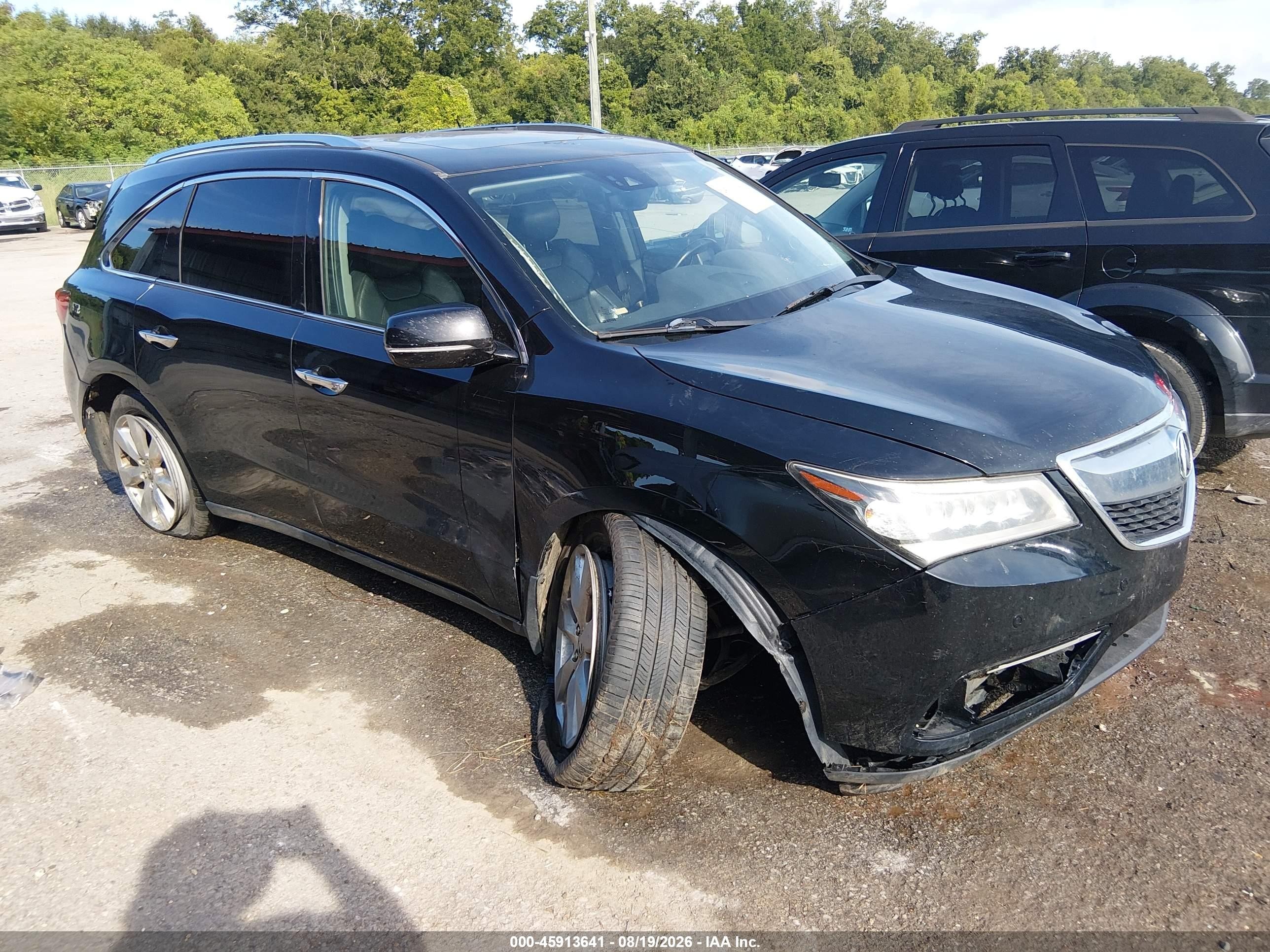 2016 Acura Mdx VIN 5FRYD4H98GB056974 IAAI salvage auction — Front End, Wait Title, sold $1,550 on 2026-09-20 (photo 1)
