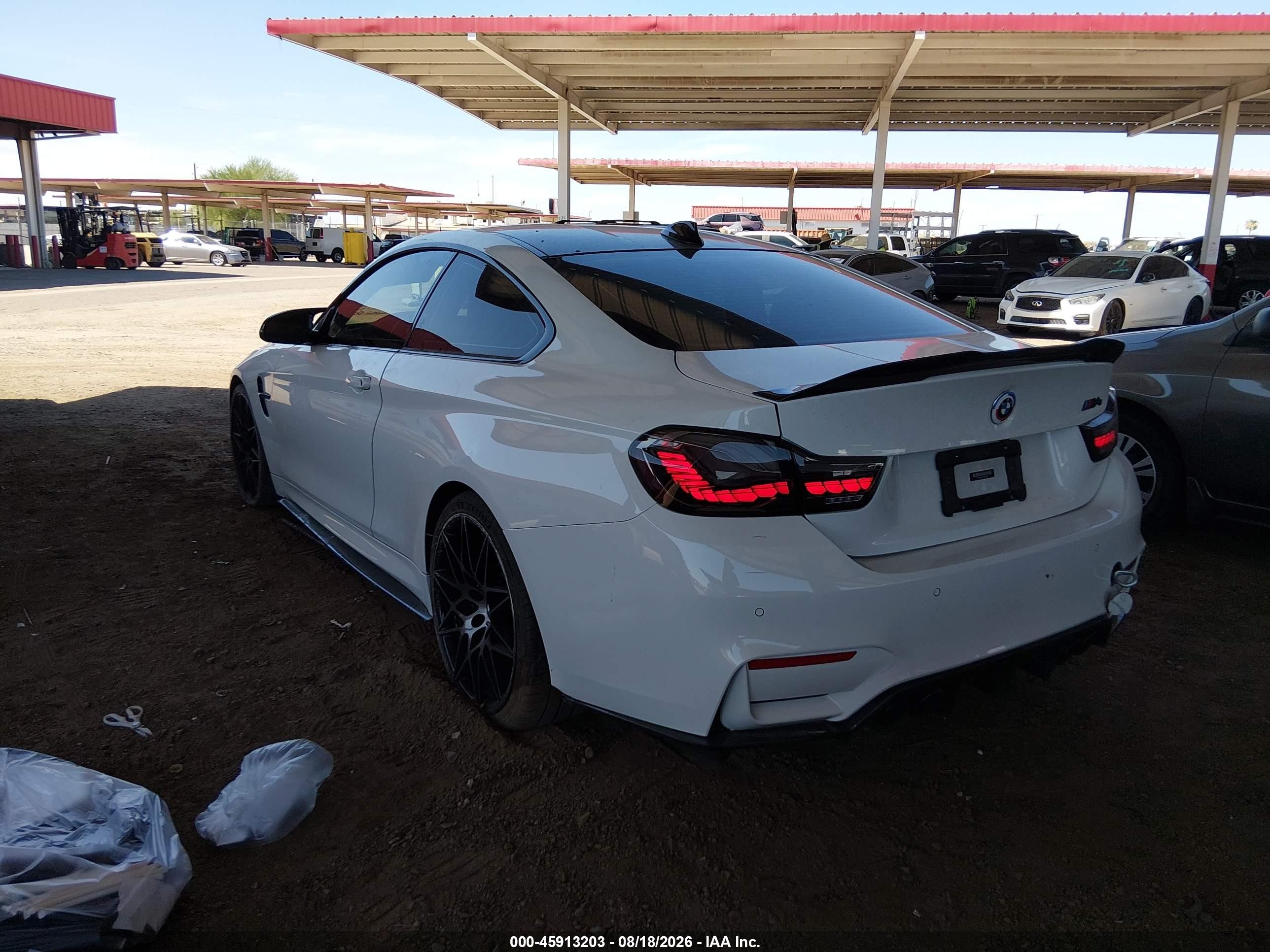 2019 BMW M4 VIN WBS4Y9C56KAG67640 IAAI salvage auction — Side, Salvage (Arizona), sold $23,100 on 2026-09-14 (photo 3)