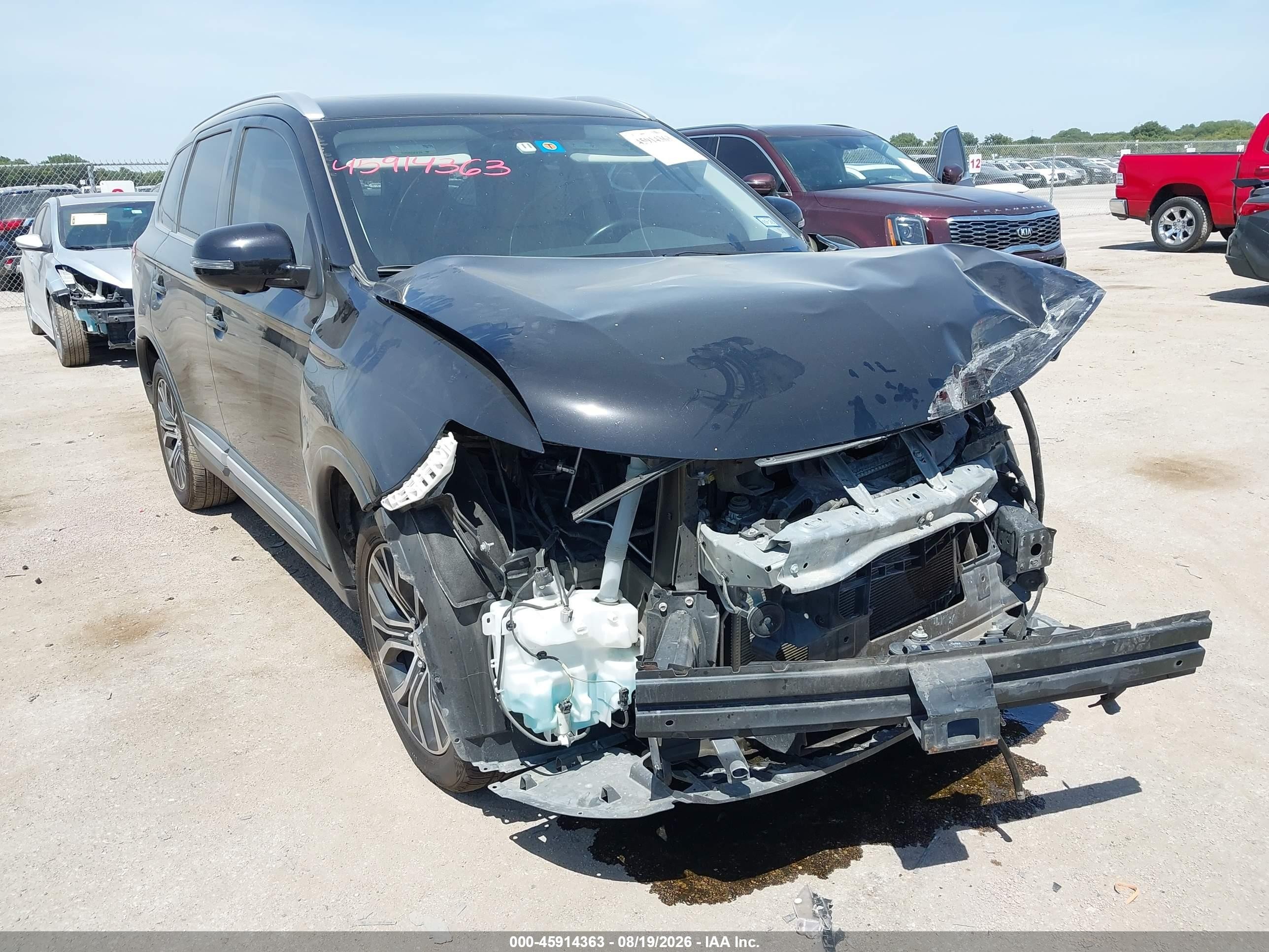 2018 Mitsubishi Outlander VIN JA4AD3A35JJ004408 IAAI salvage auction — Front End, Salvage (Texas), sold $1,750 on 2026-09-11 (photo 1)