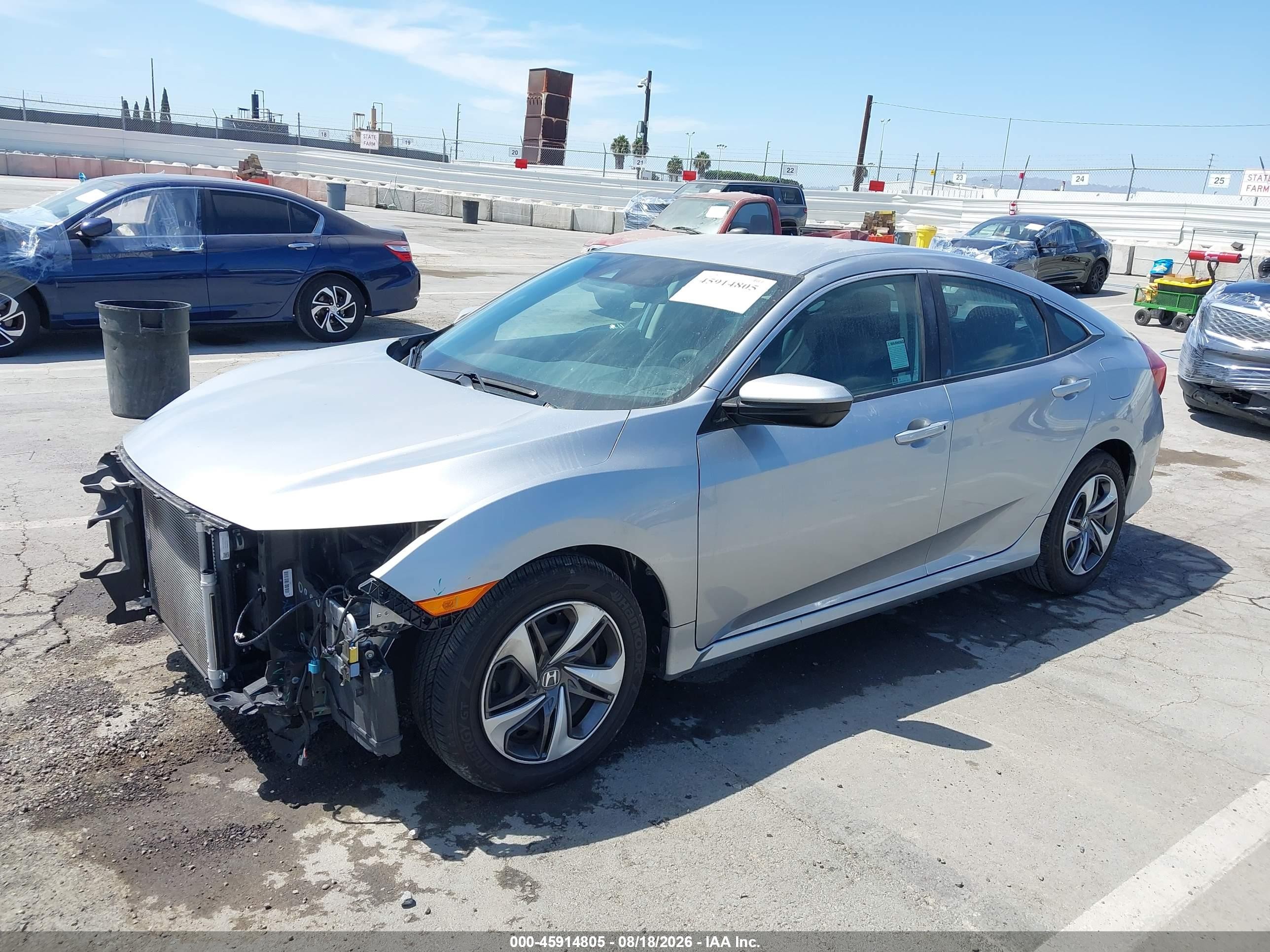 2020 Honda Civic VIN 19XFC2F62LE201046 IAAI salvage auction — Front End, Salvage (California), sold $4,750 on 2026-09-13 (photo 2)