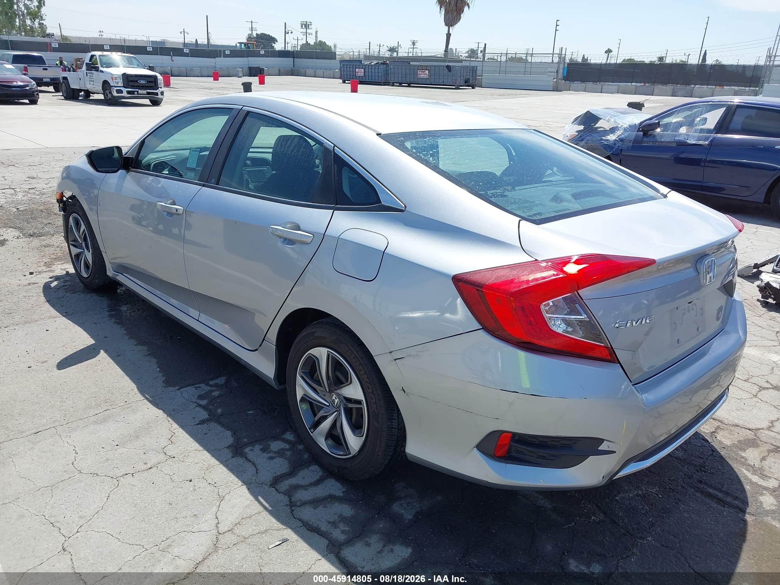 2020 Honda Civic VIN 19XFC2F62LE201046 IAAI salvage auction — Front End, Salvage (California), sold $4,750 on 2026-09-13 (photo 3)