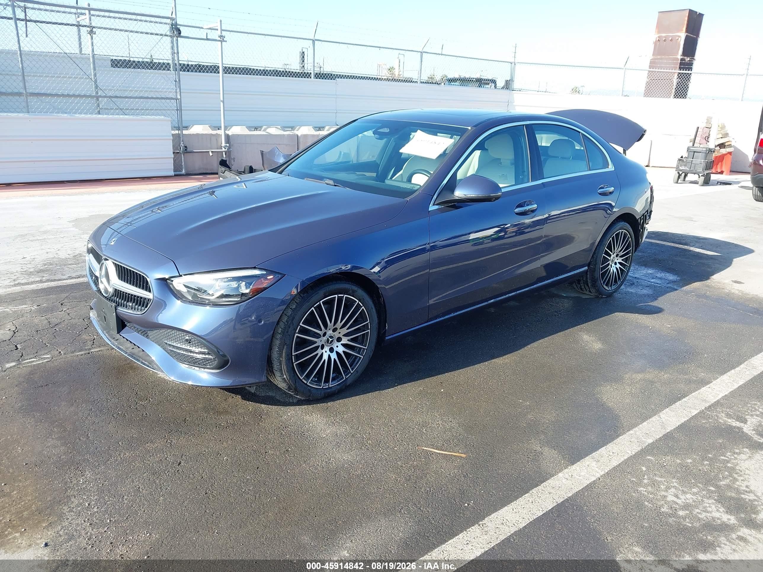2025 Mercedes-Benz C-Class VIN W1KAF4HB0SR297761 IAAI salvage auction — Rear End, Salvage (California), sold $20,700 on 2026-09-16 (photo 2)