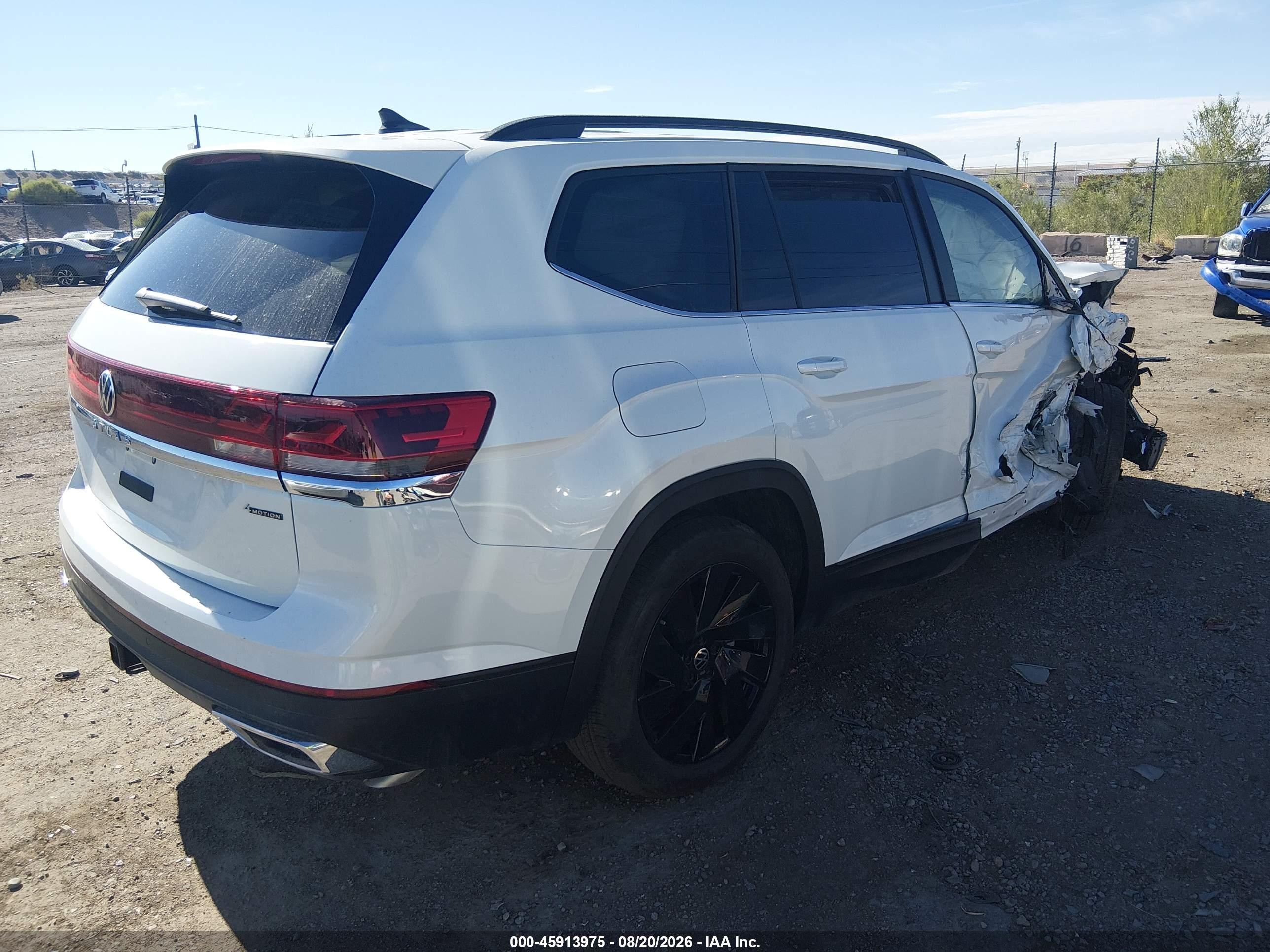 2026 Volkswagen Atlas VIN 1V2KN2CA6TC572069 IAAI salvage auction — Front End, Salvage (New Mexico), sold $6,900 on 2026-09-23 (photo 4)