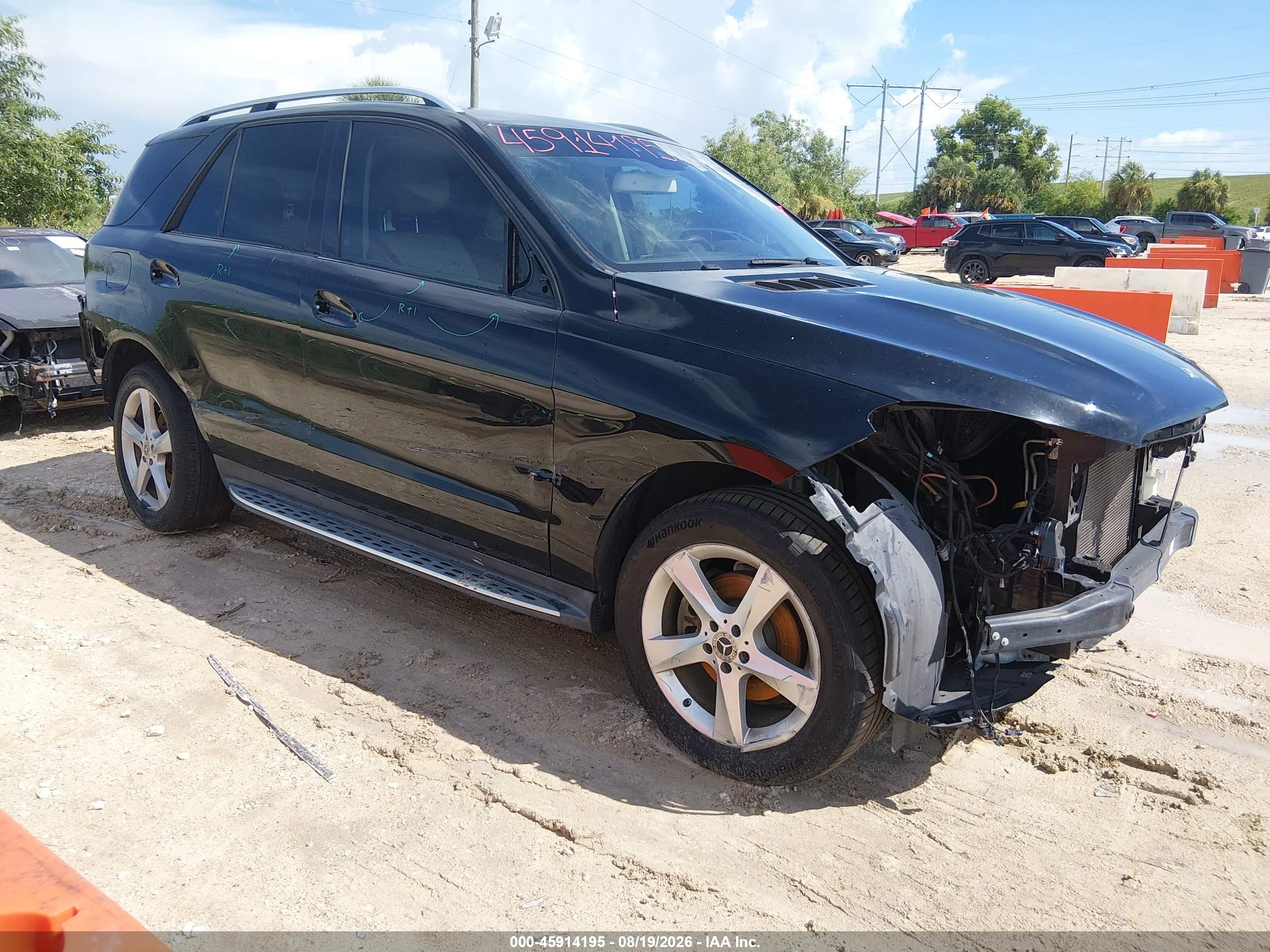 2018 Mercedes-Benz GLE-Class VIN 4JGDA5JB0JB086293 — IAAI salvage auction photo