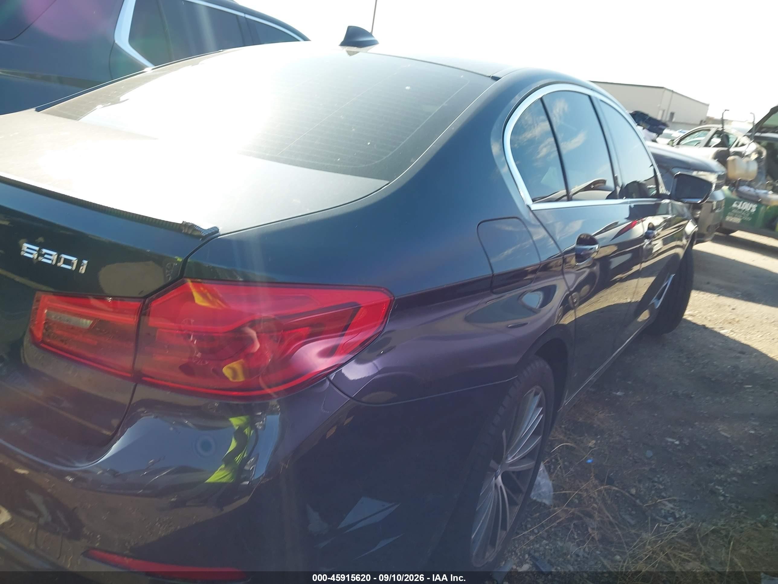 2020 BMW 5 Series VIN WBAJR3C06LCD09191 IAAI salvage auction — Unknown, Salvage Certificate (California), sold $9,400 on 2026-09-12 (photo 4)