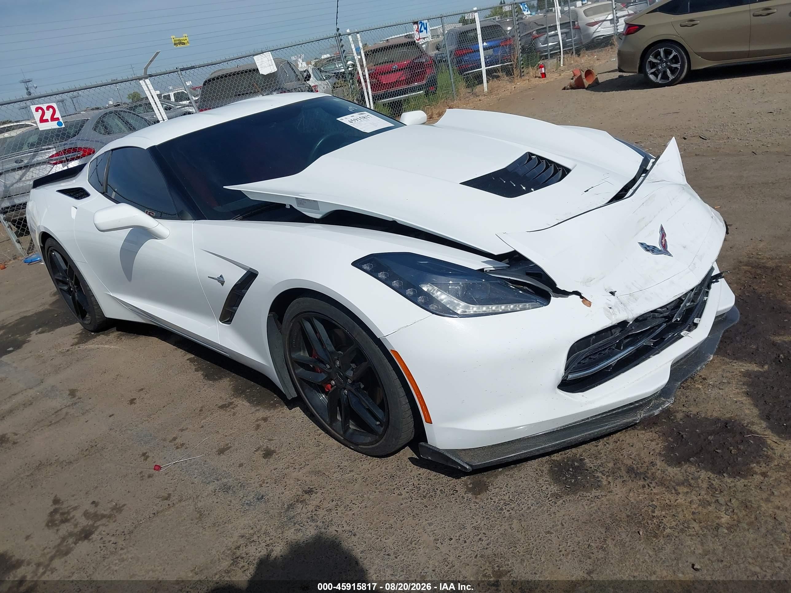 2018 Chevrolet Corvette Stingray VIN 1G1YB2D72J5101313 — IAAI salvage auction photo