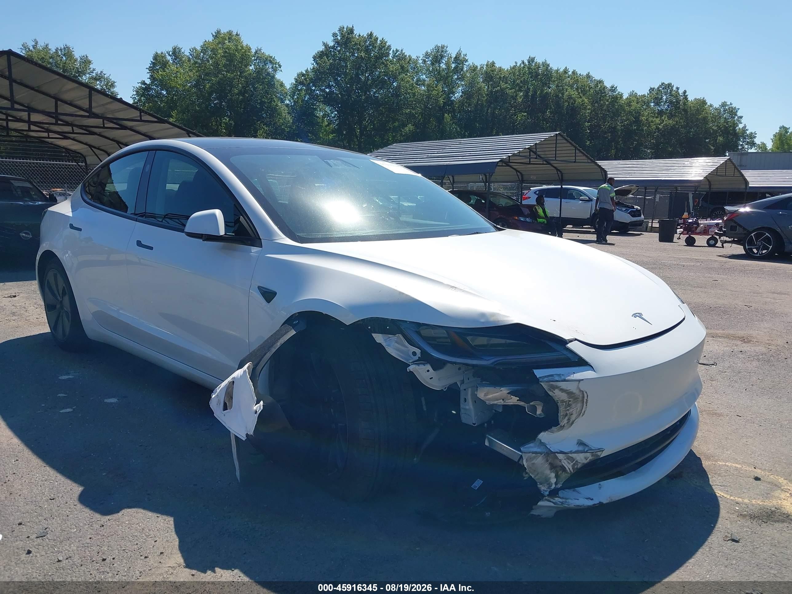 2024 Tesla Model 3 VIN 5YJ3E1EA9RF857227 — IAAI salvage auction photo