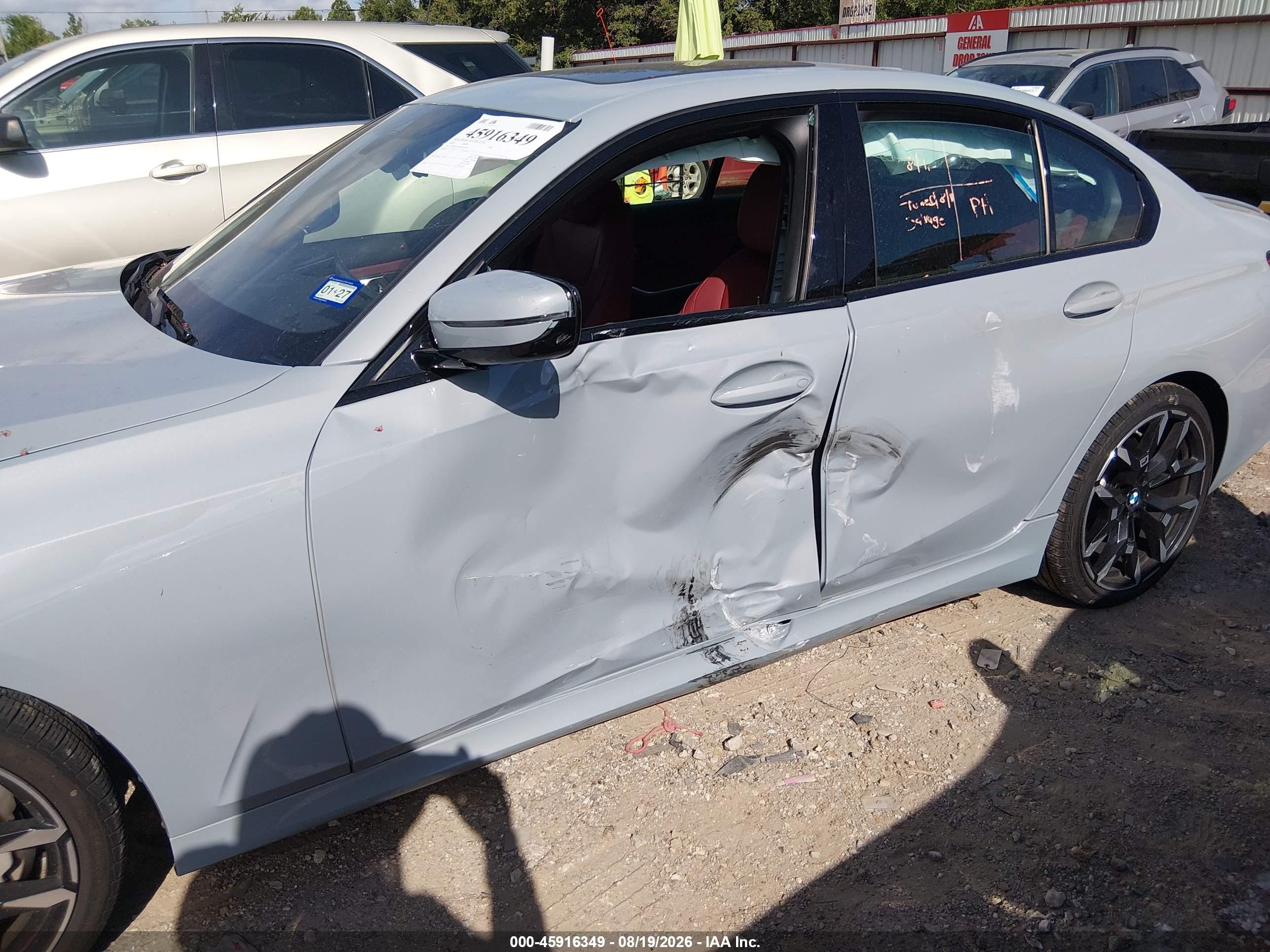 2026 BMW 3 Series VIN 3MW89CW04T8G10296 IAAI salvage auction — Side, Clear (Texas), sold $23,000 on 2026-09-12 (photo 6)
