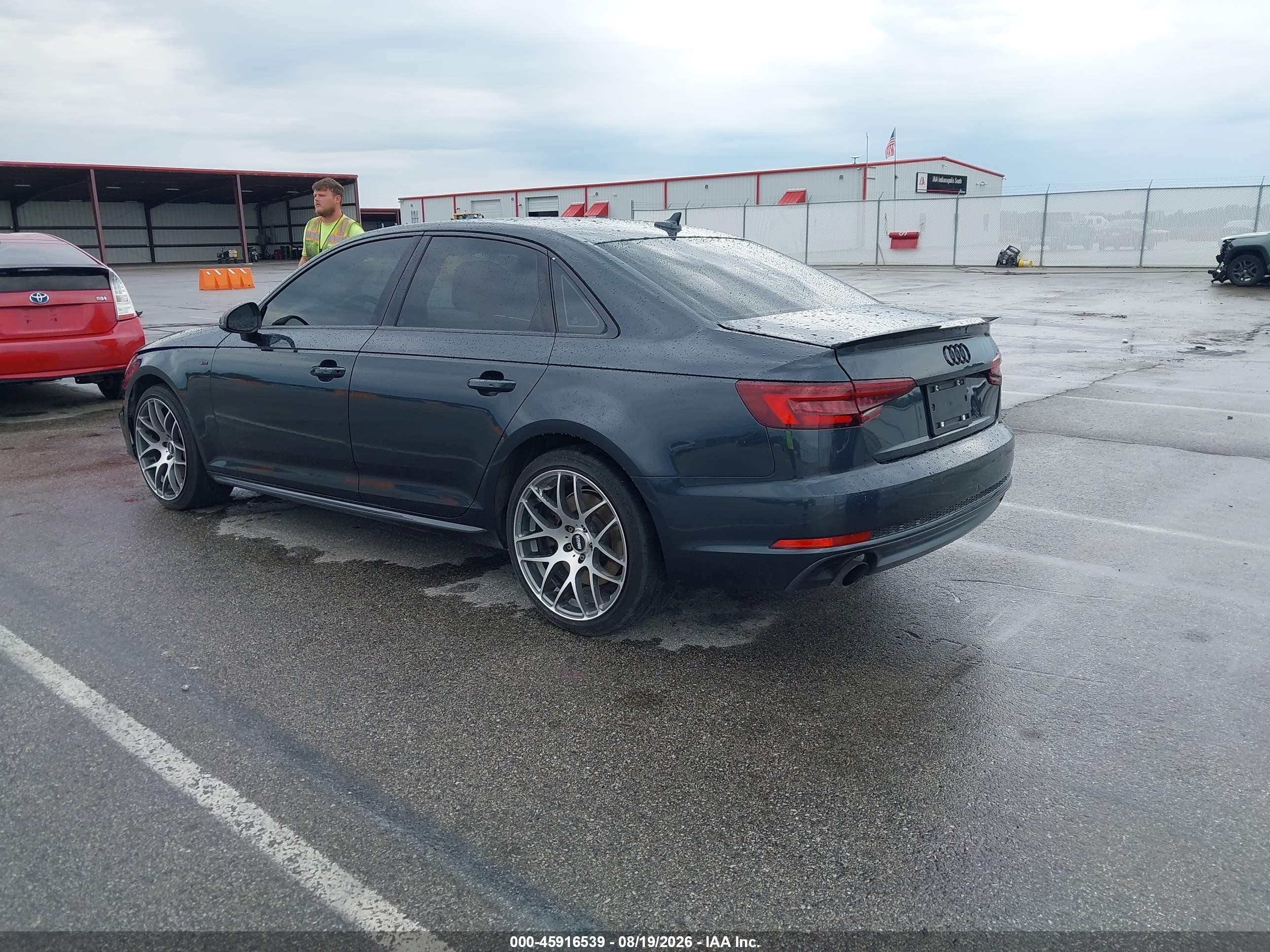 2018 Audi A4 VIN WAUENAF49JA094976 IAAI salvage auction — Front End, Clear (Indiana), sold $4,950 on 2026-09-13 (photo 3)