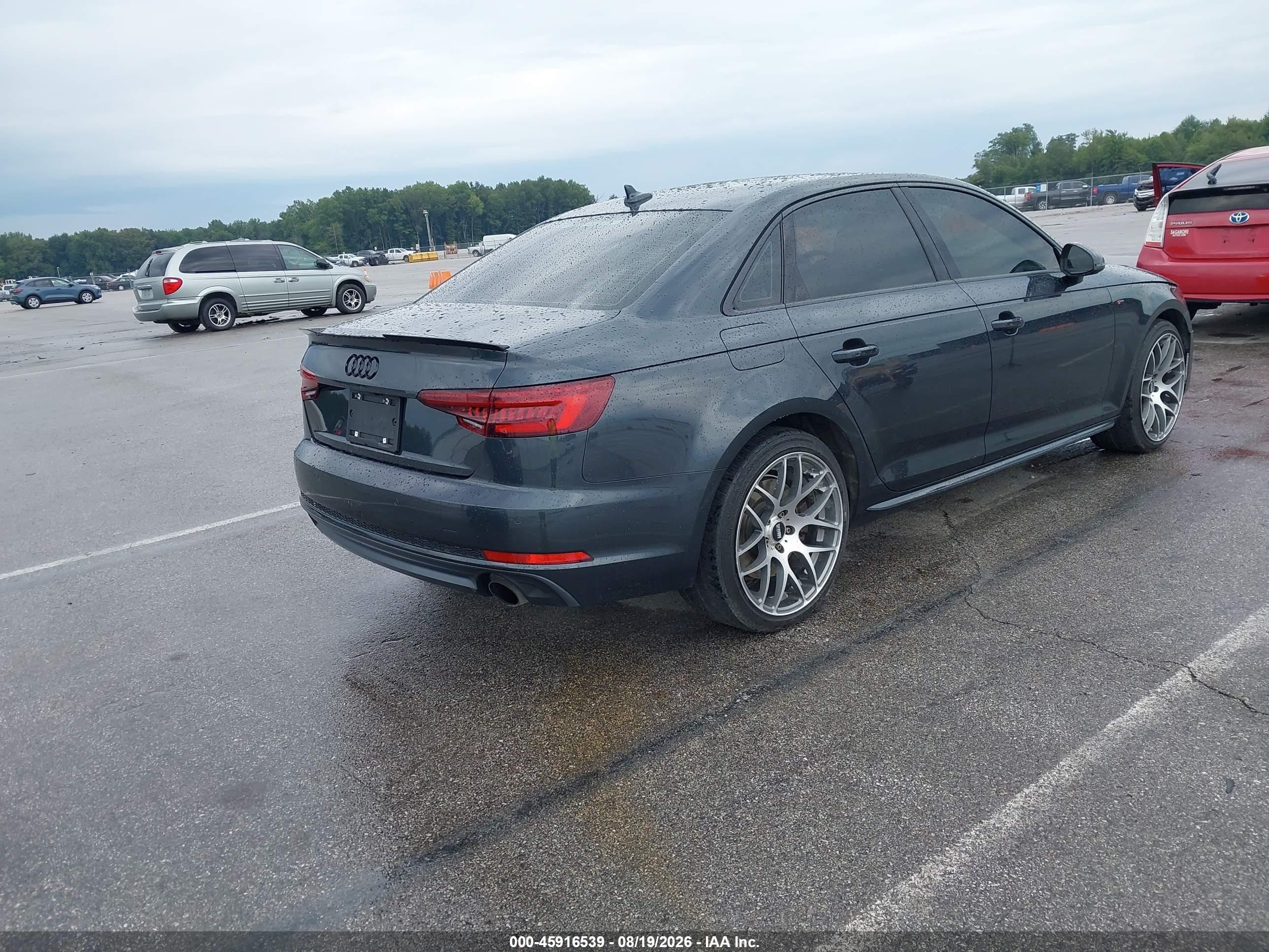 2018 Audi A4 VIN WAUENAF49JA094976 IAAI salvage auction — Front End, Clear (Indiana), sold $4,950 on 2026-09-13 (photo 4)