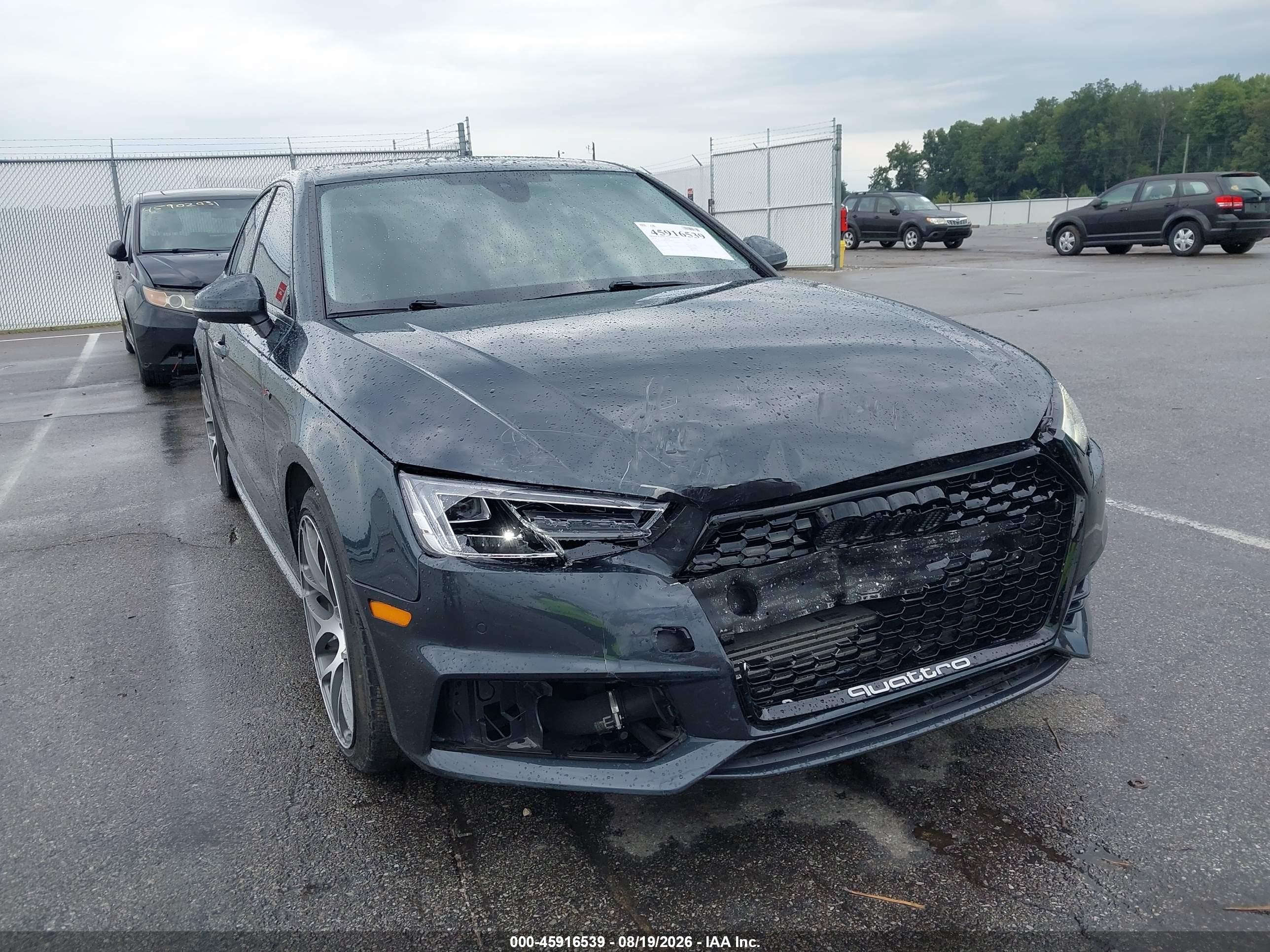 2018 Audi A4 VIN WAUENAF49JA094976 IAAI salvage auction — Front End, Clear (Indiana), sold $4,950 on 2026-09-13 (photo 6)
