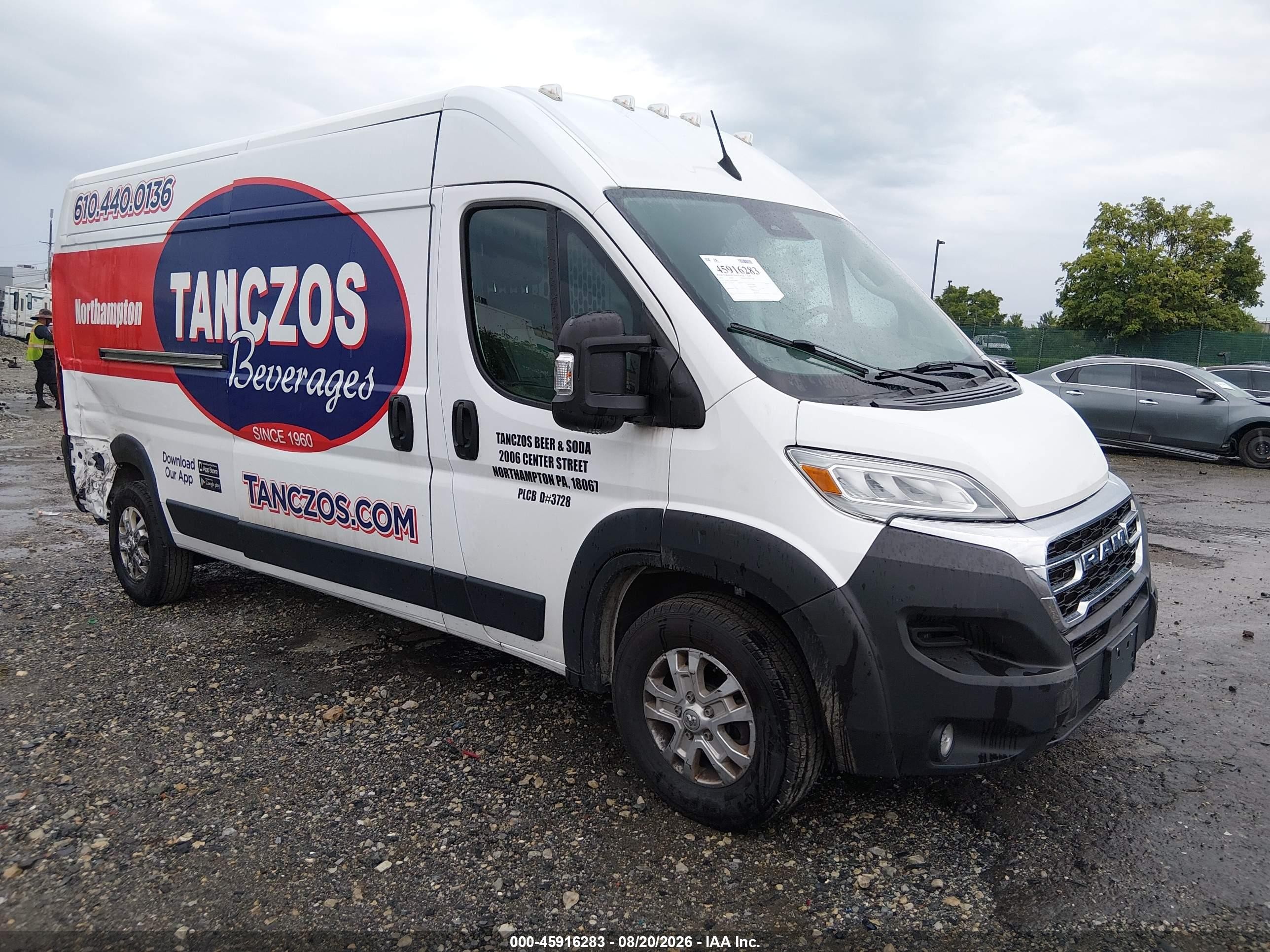 2024 Ram ProMaster 3500 VIN 3C6MRVHG0RE143998 — IAAI salvage auction photo