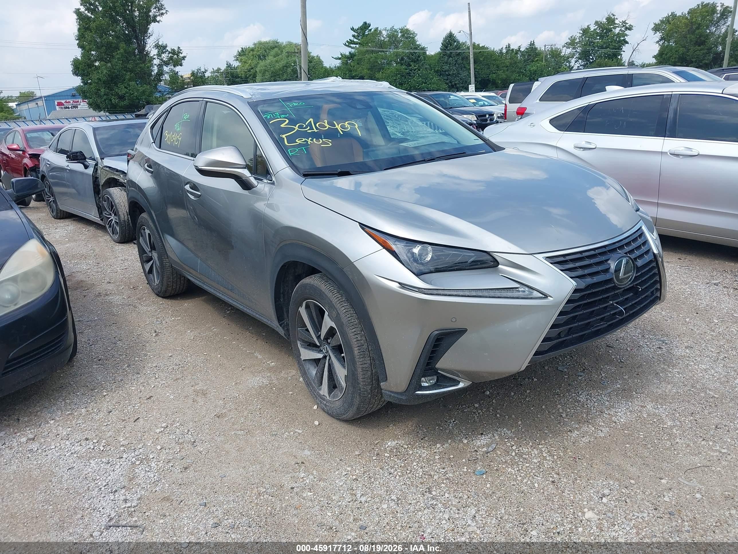 2021 Lexus NX 300 VIN JTJGARBZ4M2190534 — IAAI salvage auction photo