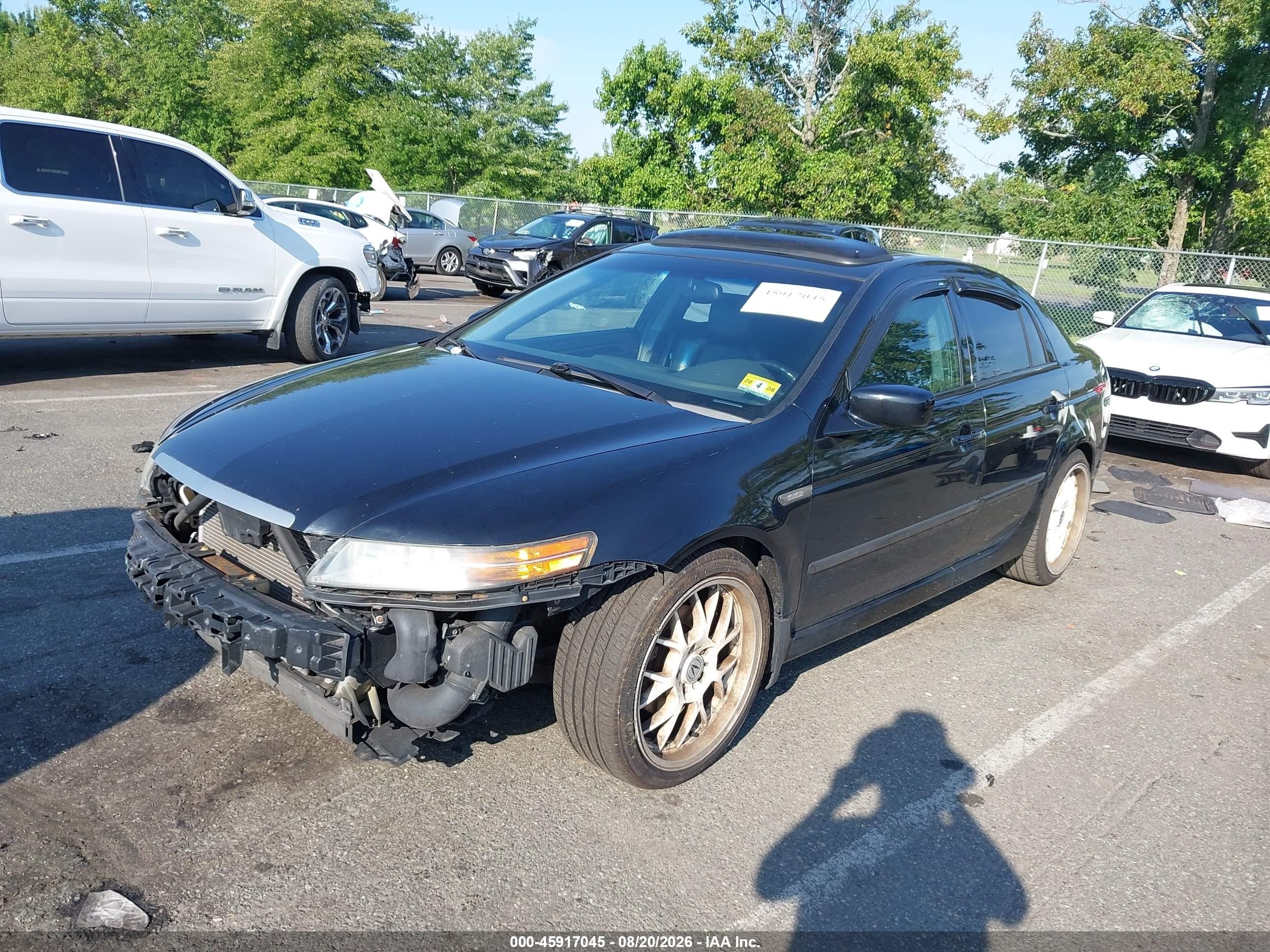 2006 Acura TL VIN 19UUA66226A056455 IAAI salvage auction — Front End, Salvage (New Jersey), sold $350 on 2026-09-25 (photo 2)
