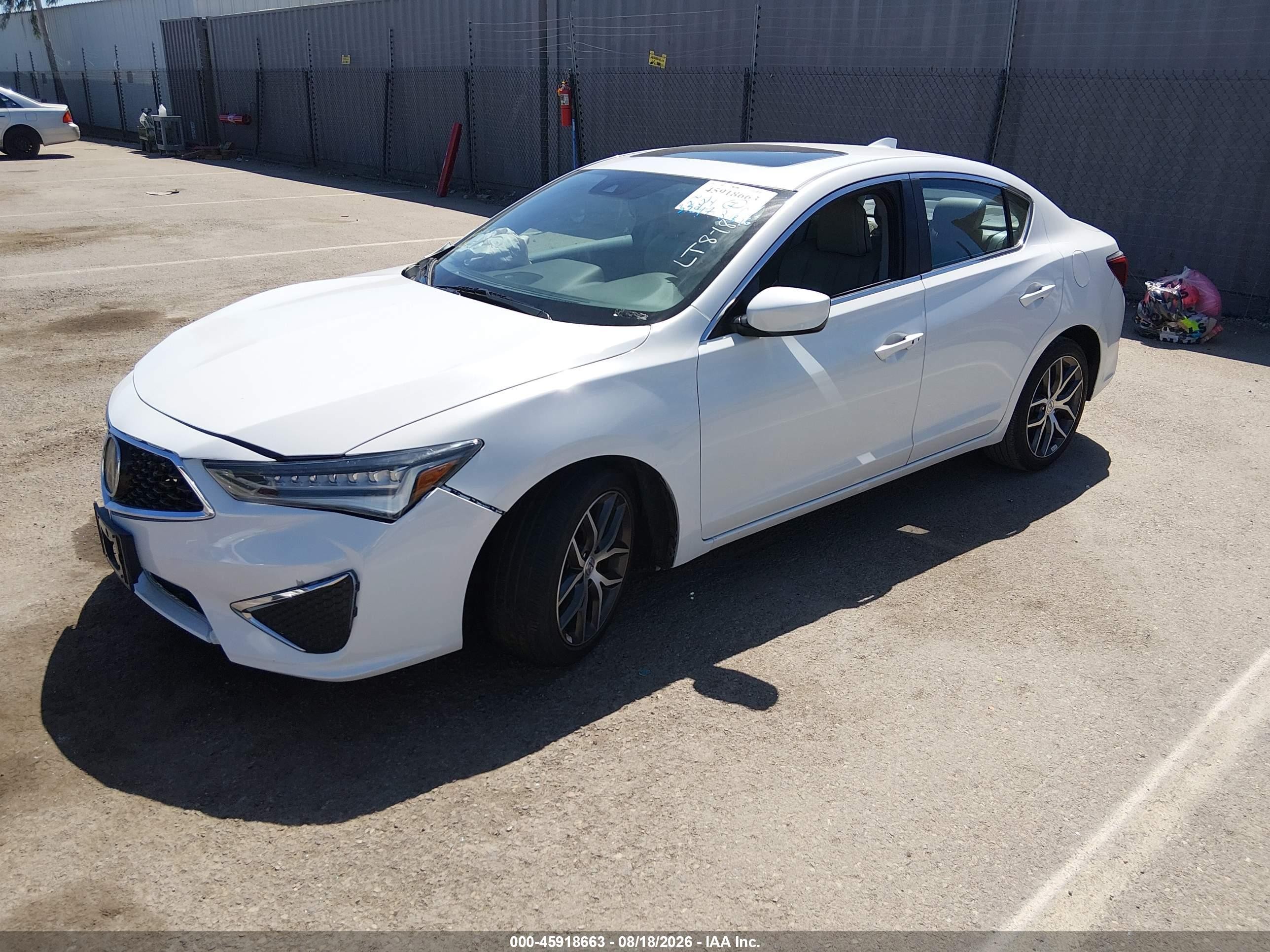 2019 Acura Ilx VIN 19UDE2F72KA013821 IAAI salvage auction — Front End, Salvage (California), sold $4,225 on 2026-09-14 (photo 2)