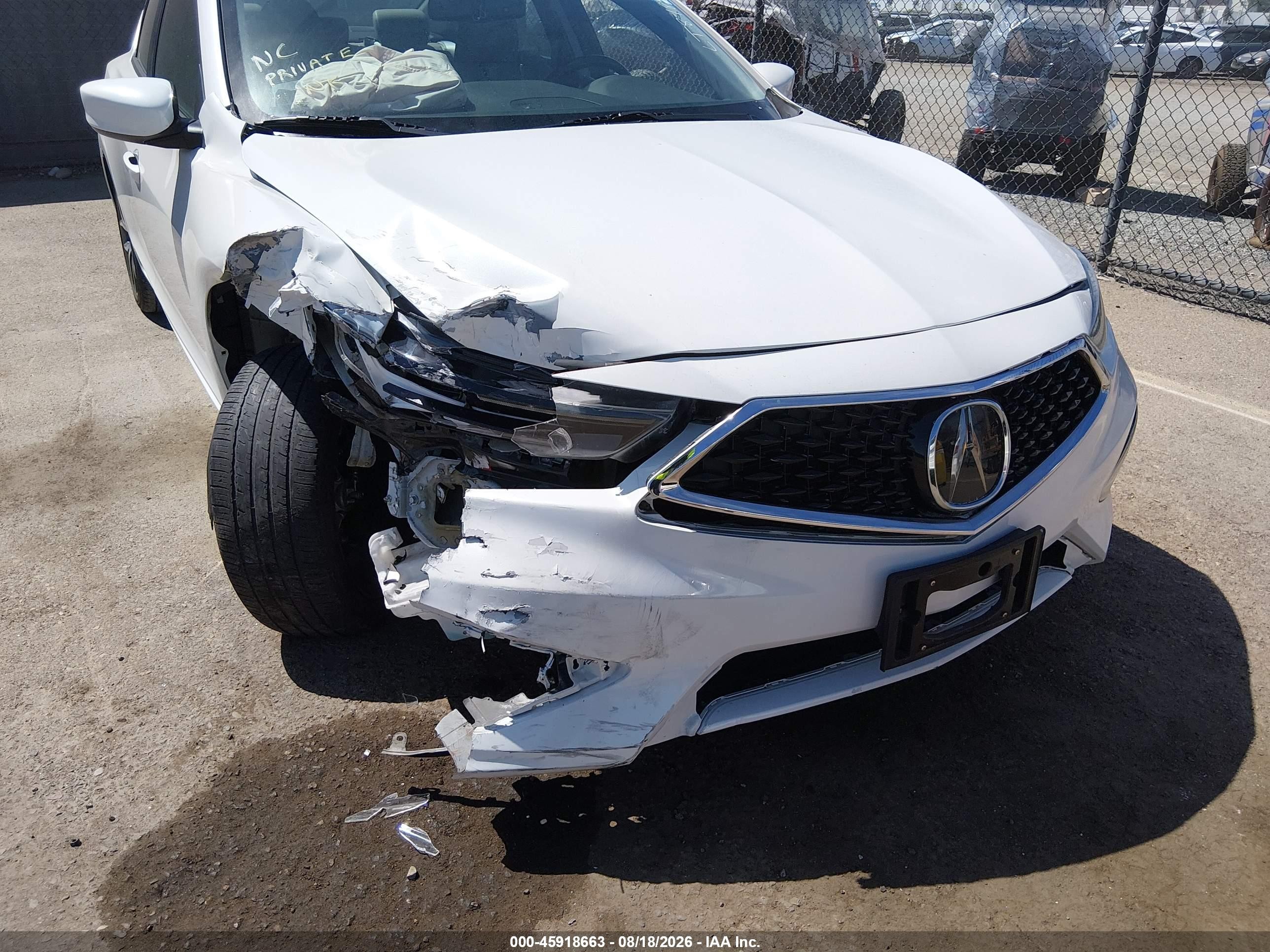 2019 Acura Ilx VIN 19UDE2F72KA013821 IAAI salvage auction — Front End, Salvage (California), sold $4,225 on 2026-09-14 (photo 6)