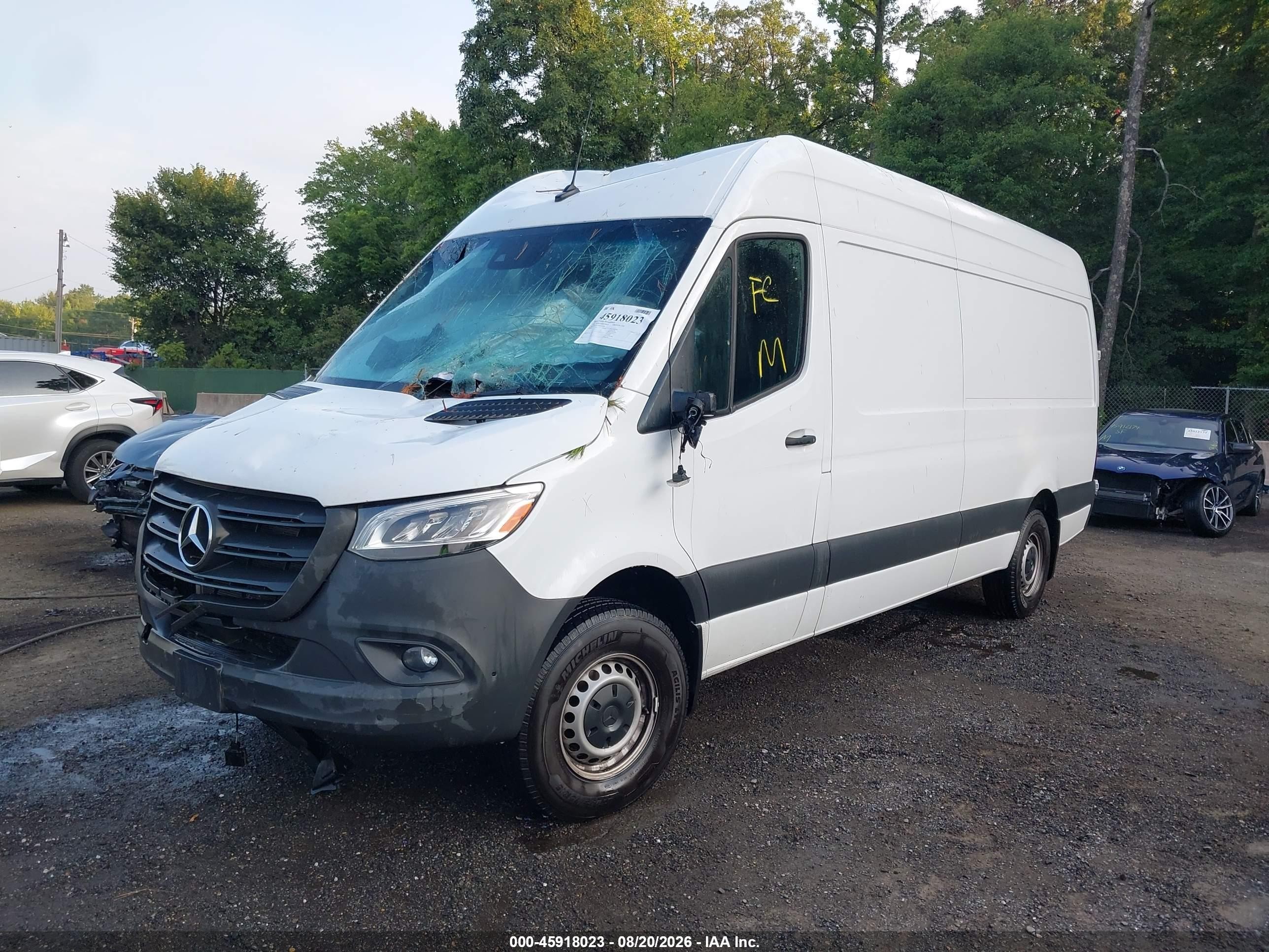 2023 Mercedes-benz Sprinter VIN W1W4NCHY0PT132560 IAAI salvage auction — Front End, Salvage - Greater Than 75% (Maryland), sold $9,600 on 2026-10-08 (photo 2)