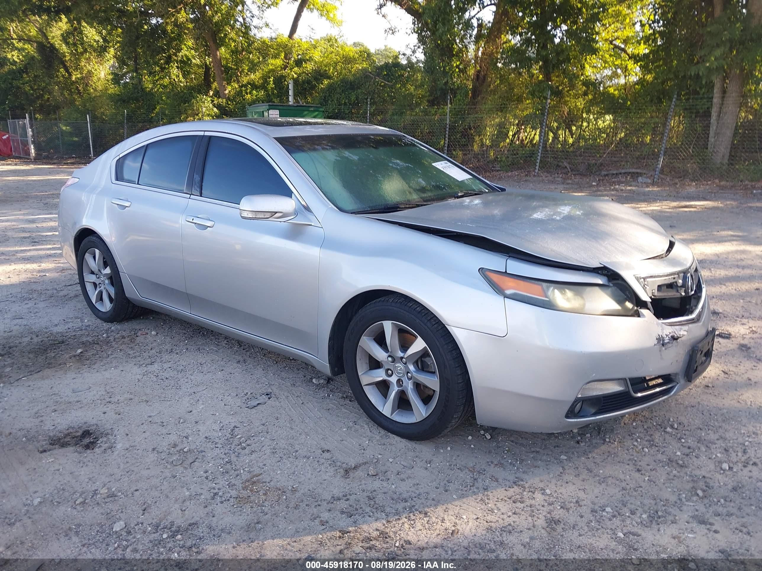 2012 Acura Tl VIN 19UUA8F52CA029256 IAAI salvage auction — Front End, Salvage (Georgia), sold $1,000 on 2026-09-12 (photo 1)