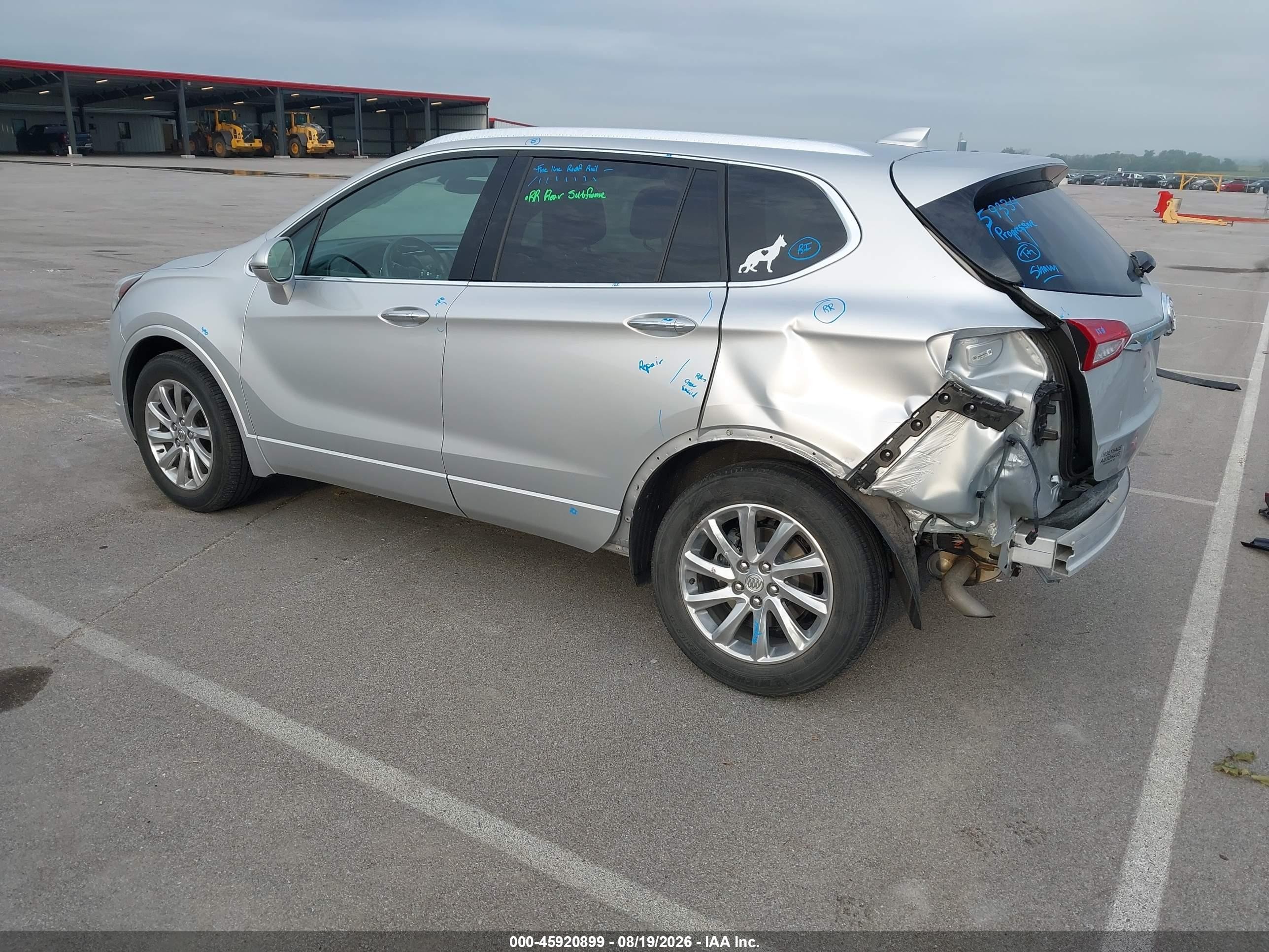 2019 Buick Envision VIN LRBFX2SA6KD026796 IAAI salvage auction — Rear End, Salvage (Nebraska), sold $4,150 on 2026-09-21 (photo 3)