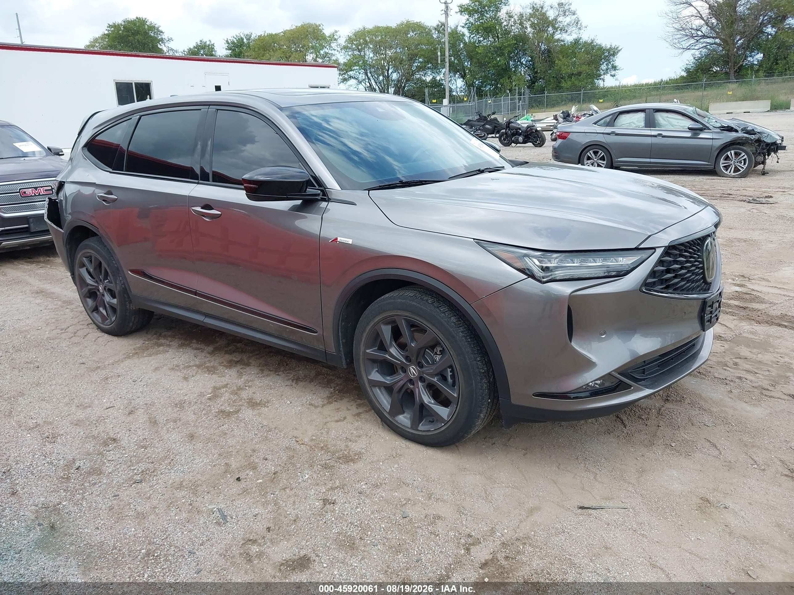 2022 Acura MDX VIN 5J8YE1H0XNL011013 — IAAI salvage auction photo