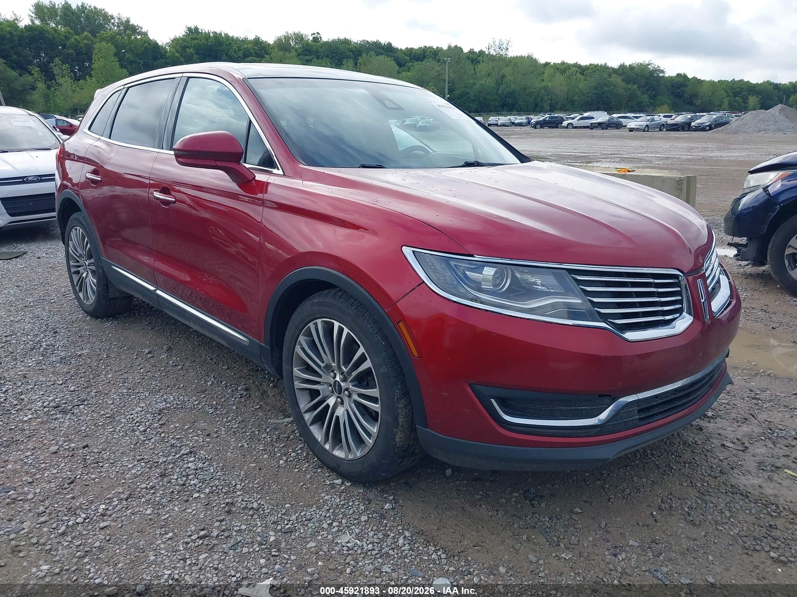 2016 Lincoln Mkx VIN 2LMTJ8LR9GBL57155 IAAI salvage auction — Unknown, Salvage (Ohio), sold $3,050 on 2026-09-14 (photo 1)