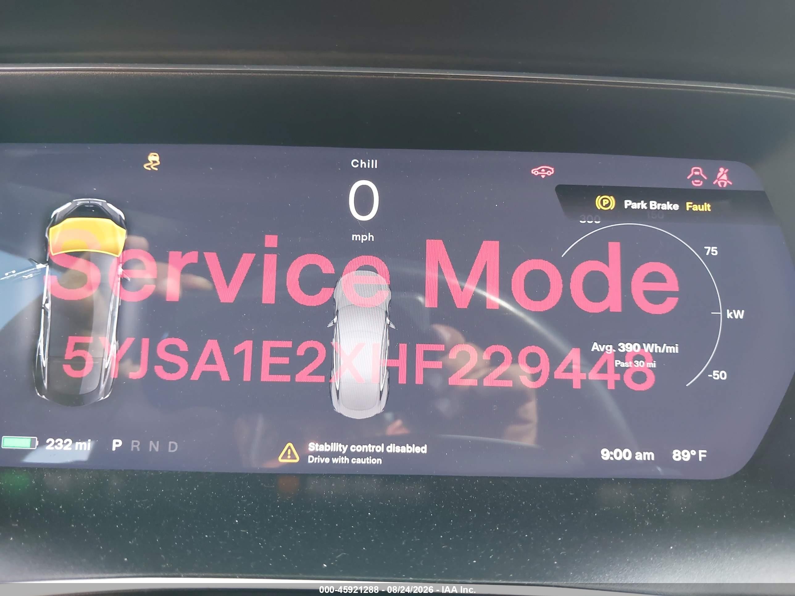 2017 Tesla Model s VIN 5YJSA1E2XHF229448 IAAI salvage auction — Normal Wear, Original (Texas), sold $6,725 on 2026-09-08 (photo 7)