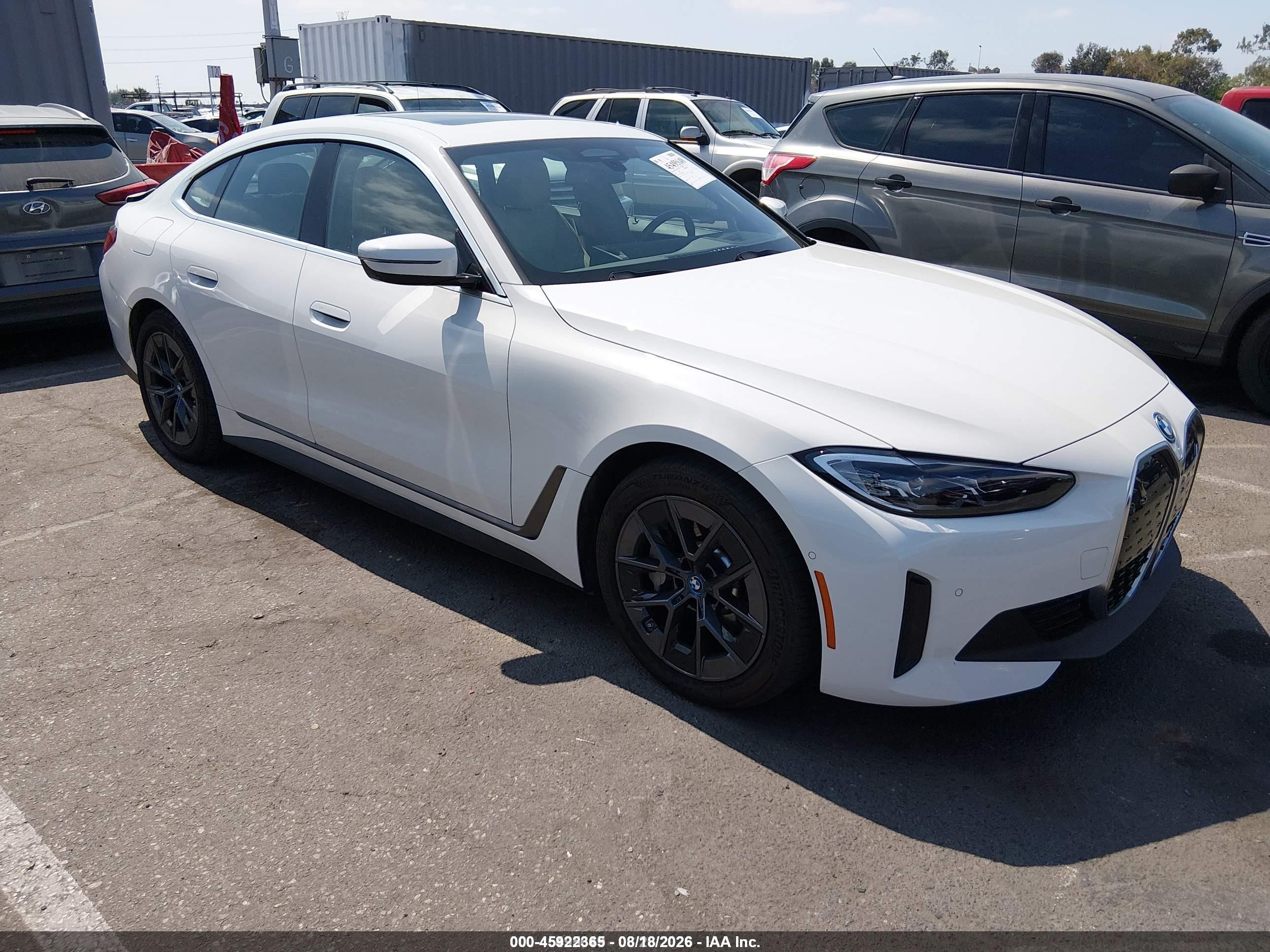 2024 BMW i4 VIN WBY73AW03RFR80786 — IAAI salvage auction photo