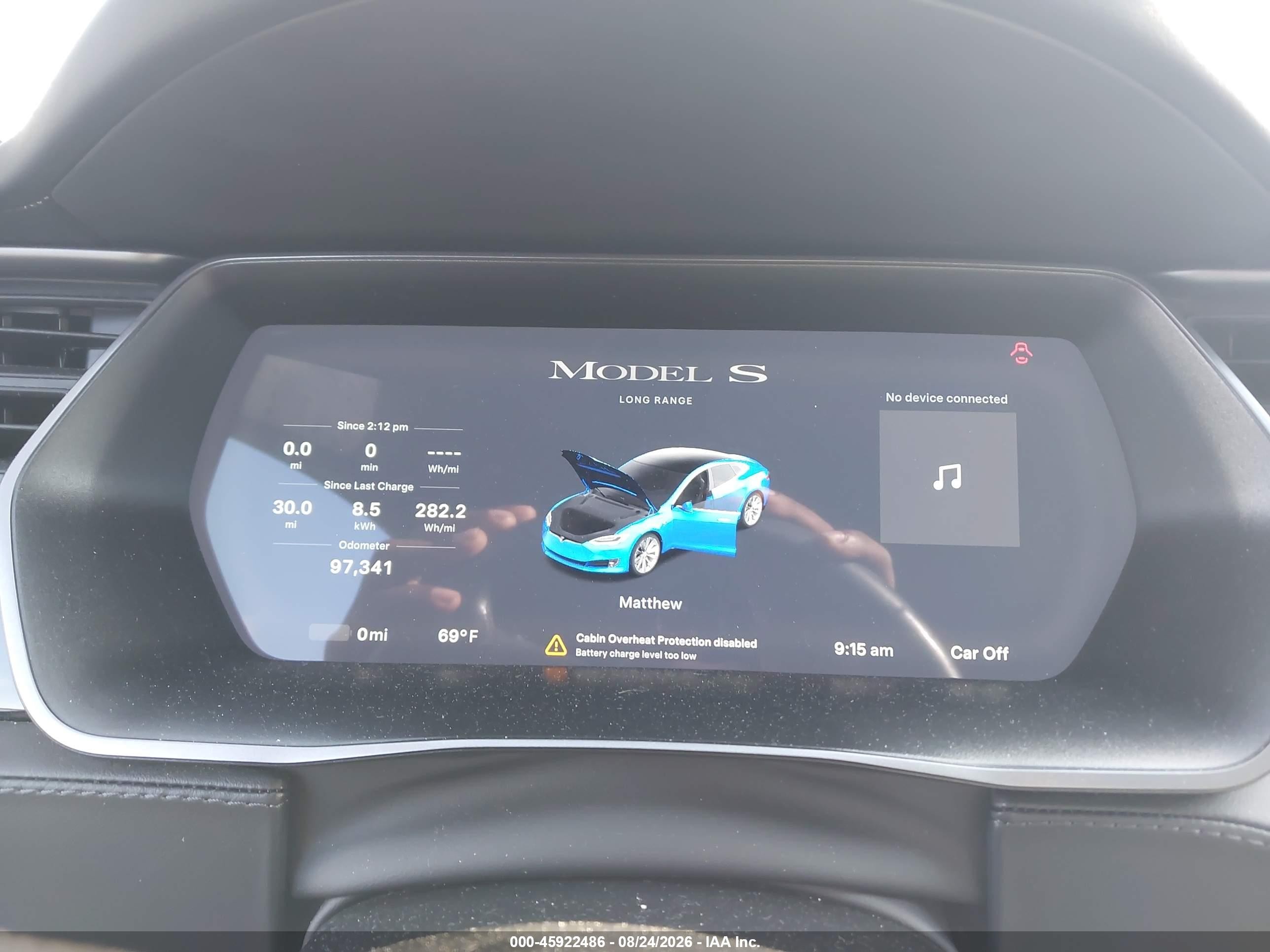 2020 Tesla Model s VIN 5YJSA1E25LF356469 IAAI salvage auction — Front End, Salvage (North Carolina), sold $9,800 on 2026-09-10 (photo 7)