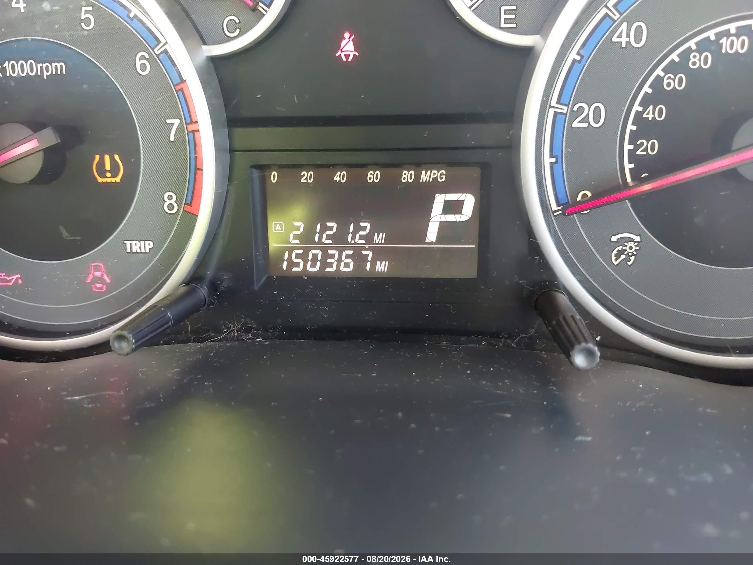 2012 Suzuki Sx4 VIN JS2YC5A38C6300554 IAAI salvage auction — Repossession, Original (Texas), sold $1,000 on 2026-09-18 (photo 7)
