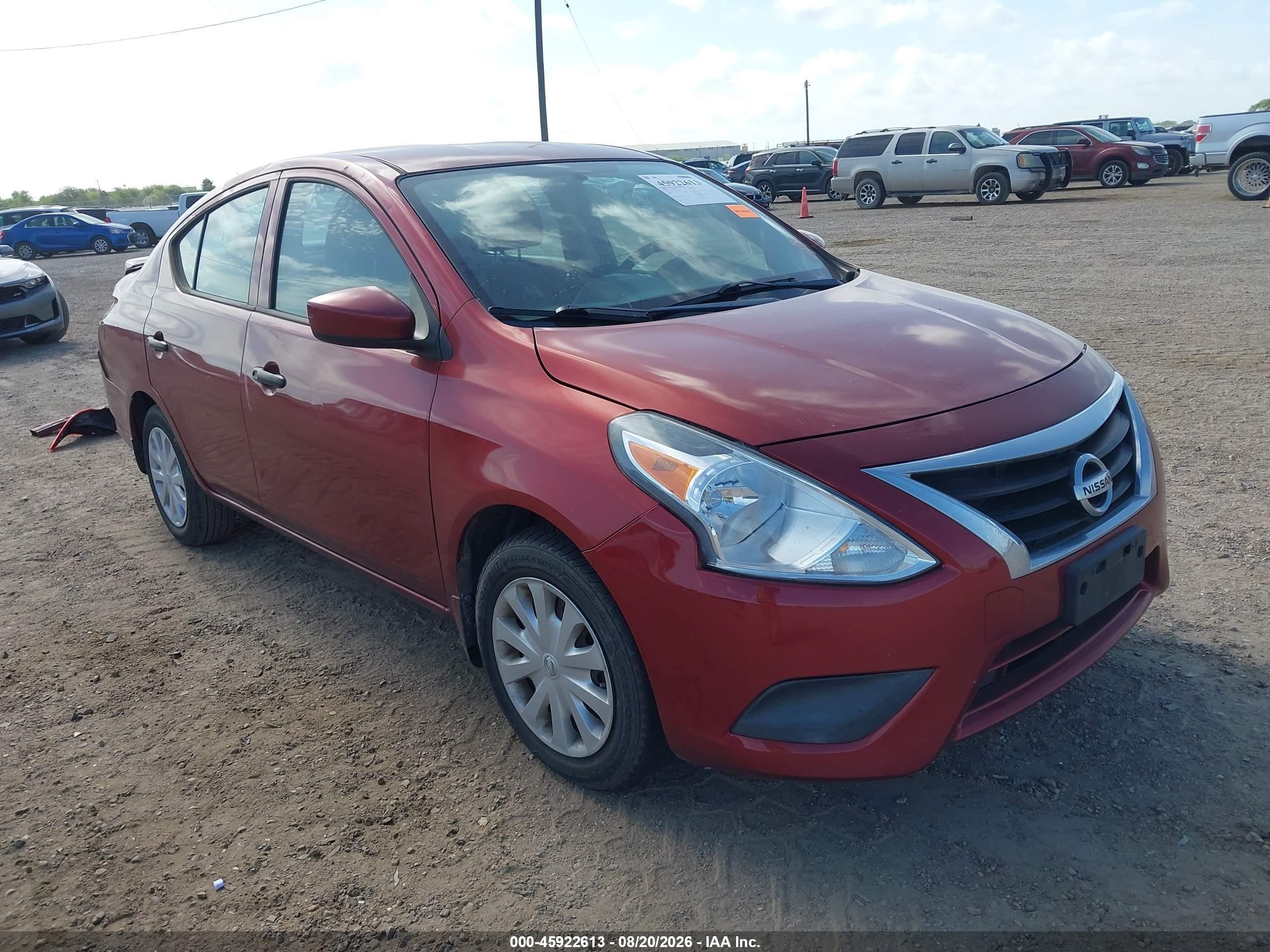 2018 Nissan Versa VIN 3N1CN7AP4JL806868 IAAI salvage auction — Rear End, Salvage (Texas), sold $1,300 on 2026-08-30 (photo 1)