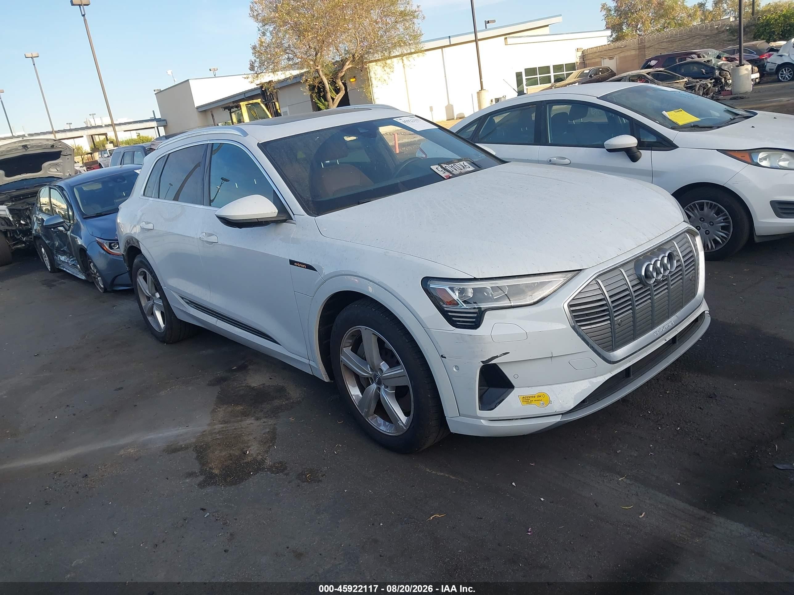 2019 Audi e-tron VIN WA1LAAGEXKB024292 IAAI salvage auction — Rear End, Salvage Certificate (California), sold $9,300 on 2026-09-14 (photo 1)