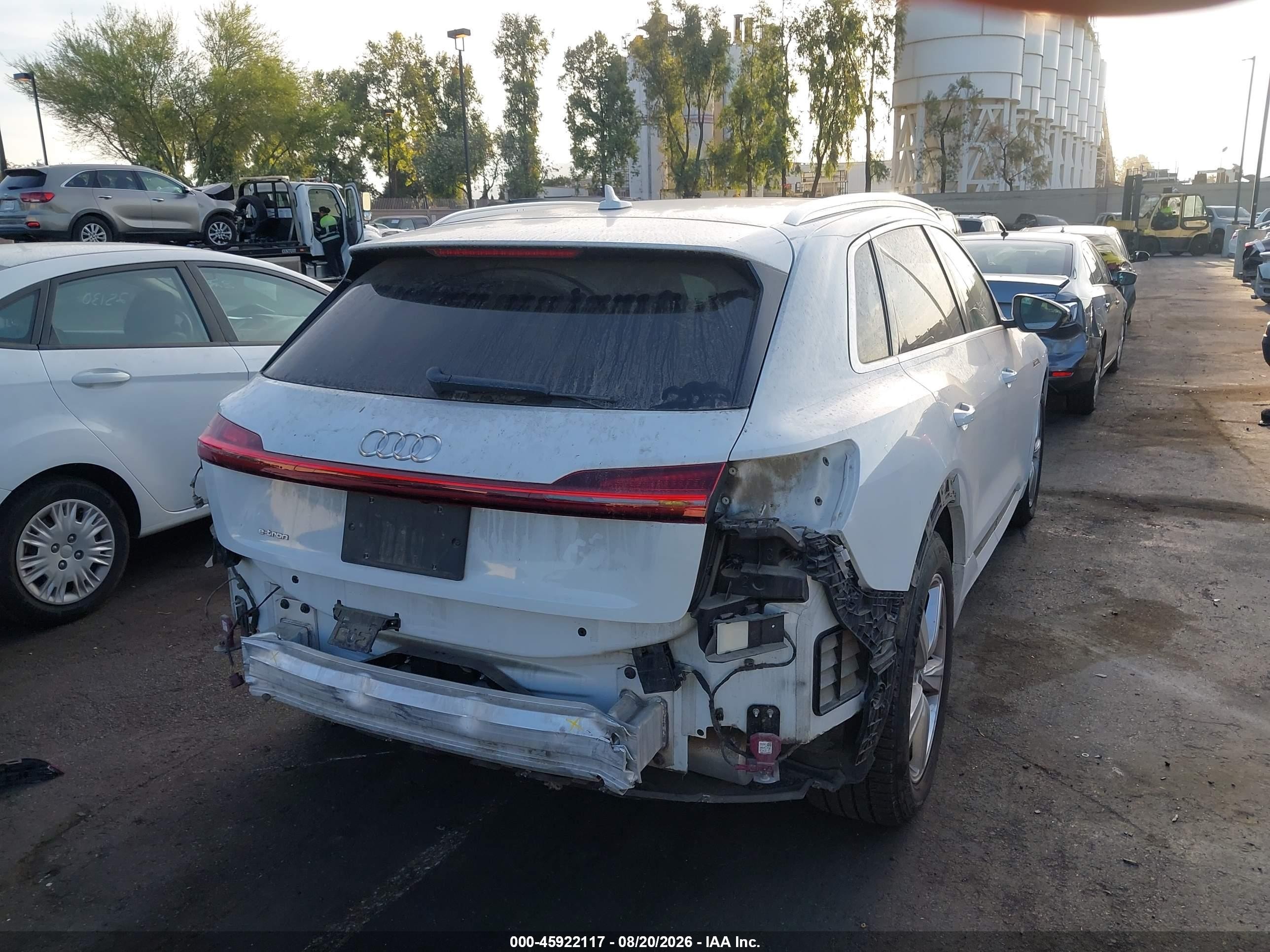 2019 Audi e-tron VIN WA1LAAGEXKB024292 IAAI salvage auction — Rear End, Salvage Certificate (California), sold $9,300 on 2026-09-14 (photo 6)