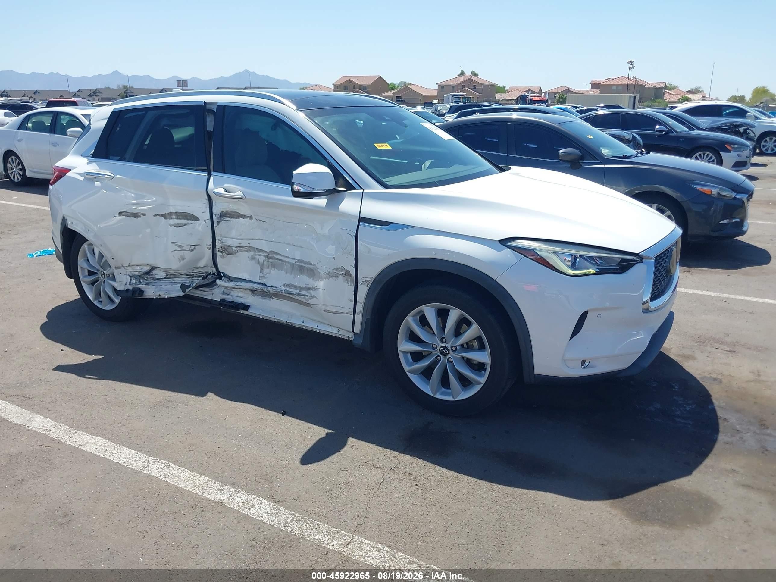 2019 Infiniti QX50 VIN 3PCAJ5M16KF115403 IAAI salvage auction — Side, Salvage (Arizona), sold $4,550 on 2026-09-23 (photo 6)