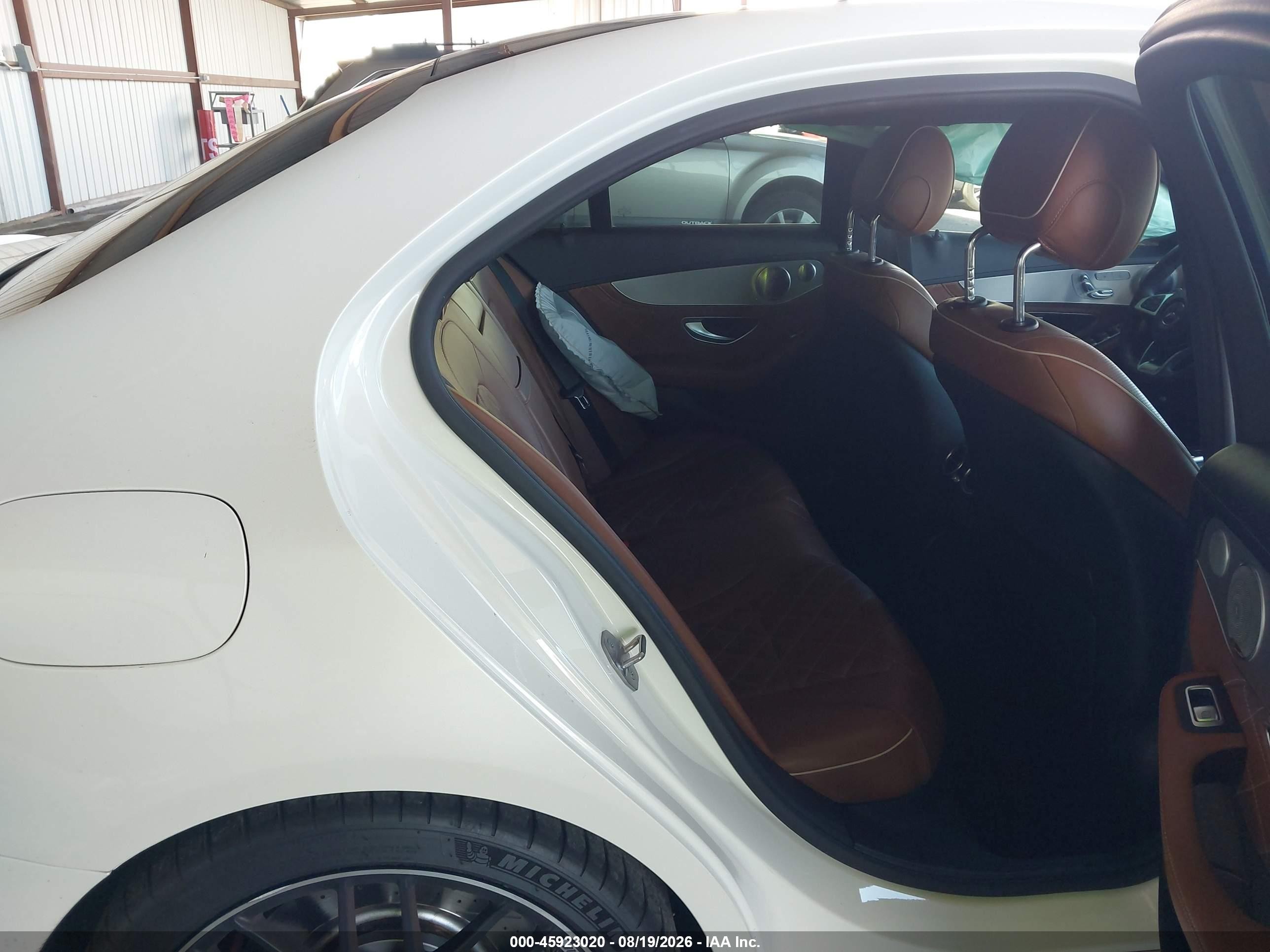 2018 Mercedes-Benz C-Class VIN 55SWF8HB3JU236902 IAAI salvage auction — Side, Salvage (California), sold $20,100 on 2026-09-16 (photo 8)
