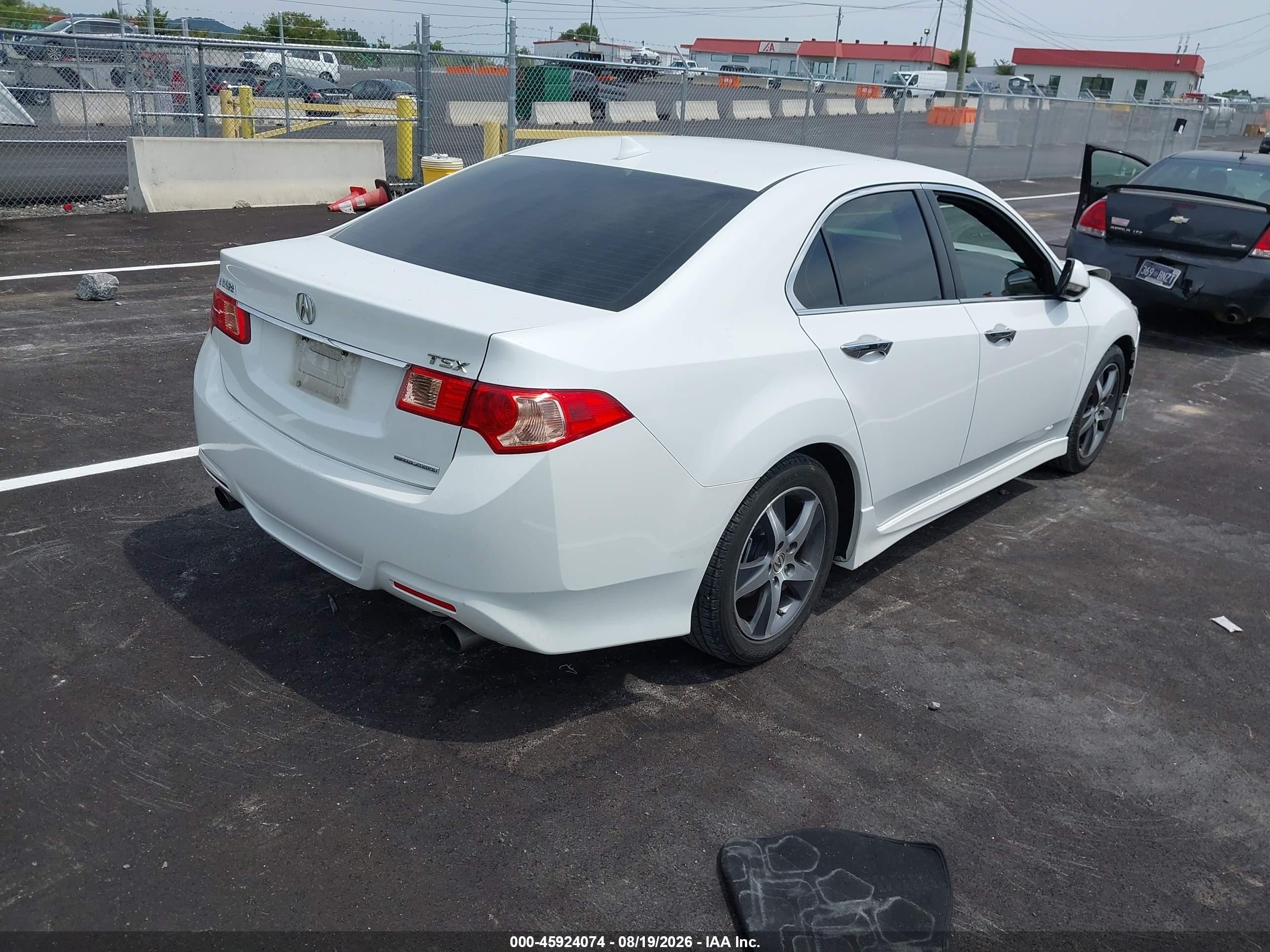 2013 Acura TSX VIN JH4CU2F87DC010845 IAAI salvage auction — Front End, Salvage (Tennessee), sold $1,600 on 2026-09-11 (photo 4)