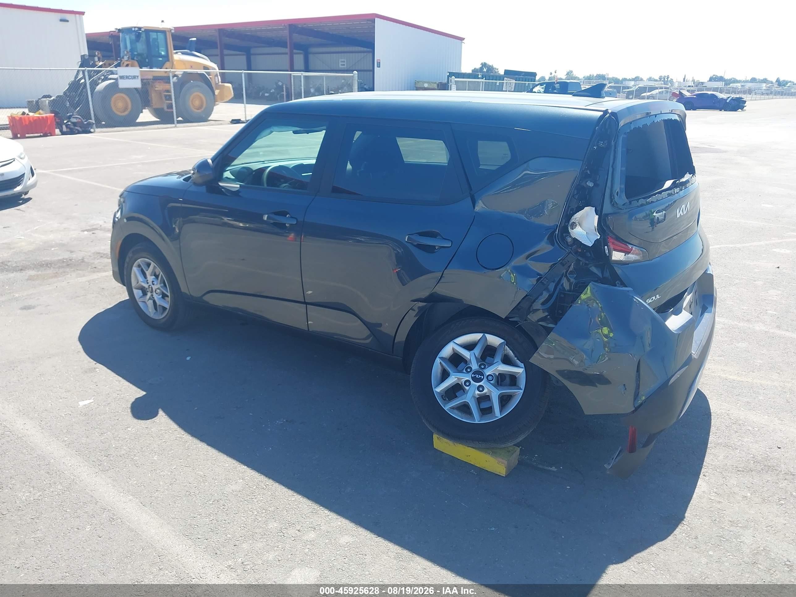 2025 Kia Soul VIN KNDJ23AU8S7255166 IAAI salvage auction — Rear End, Salvage (California), sold $4,350 on 2026-09-12 (photo 3)
