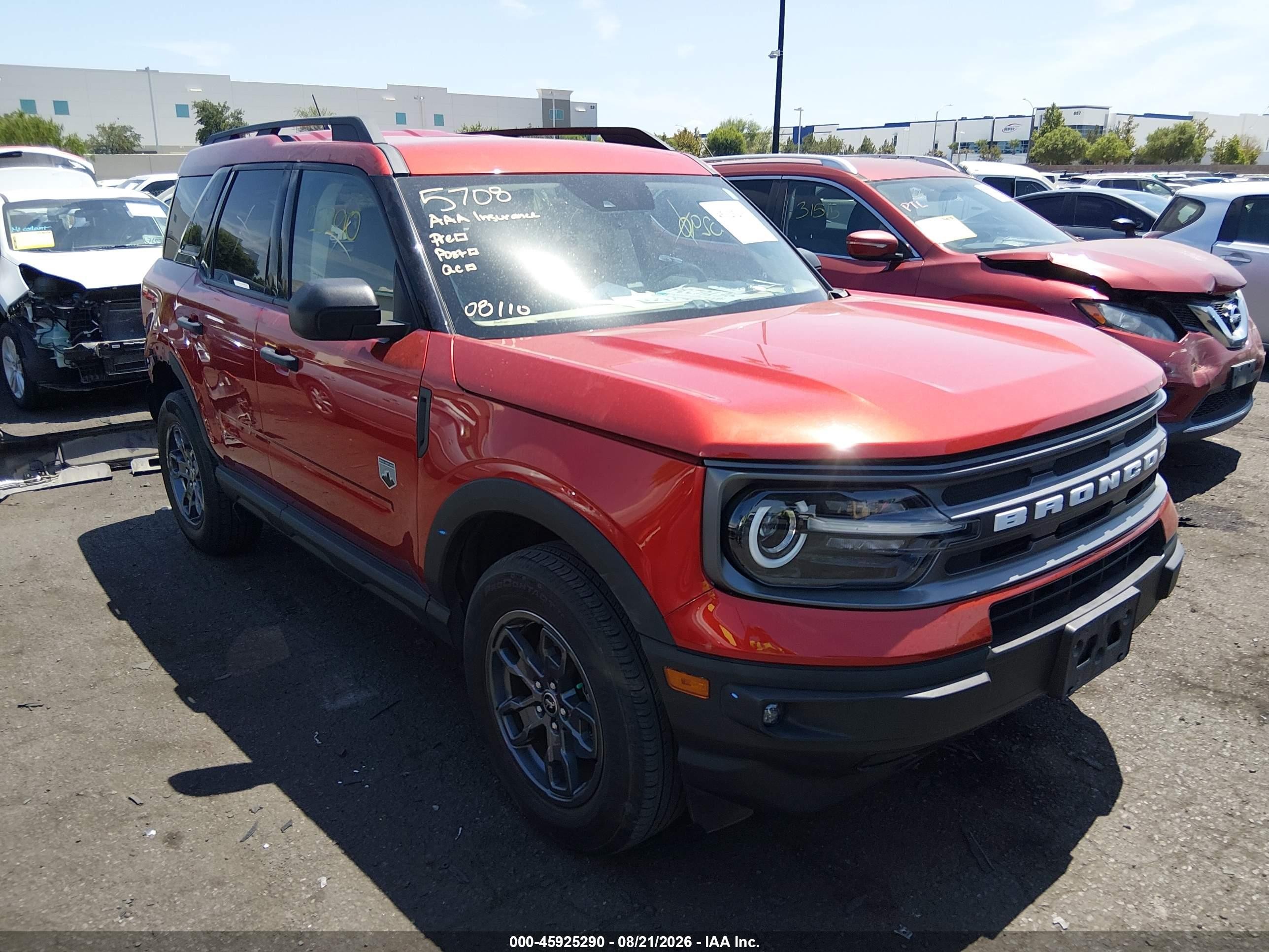 2023 Ford Bronco Sport VIN 3FMCR9B68PRD15076 — IAAI salvage auction photo