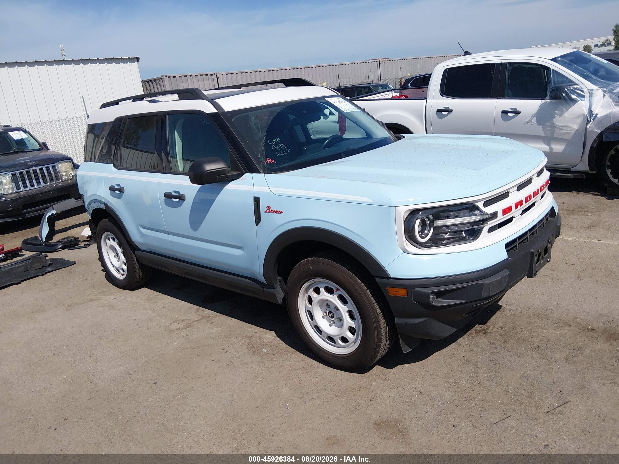 2023 Ford Bronco Sport VIN 3FMCR9G67PRD02523 — IAAI salvage auction photo
