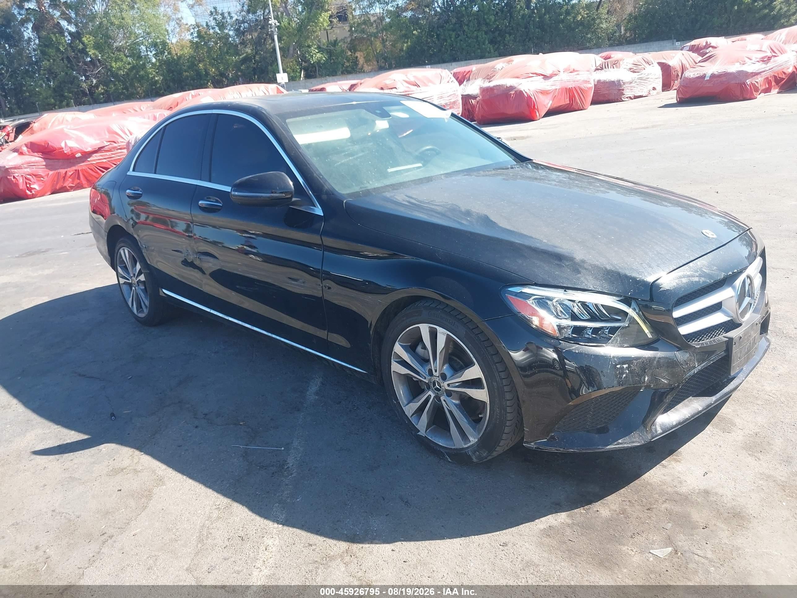 2019 Mercedes-Benz C-Class VIN WDDWF8DB6KR516192 — IAAI salvage auction photo