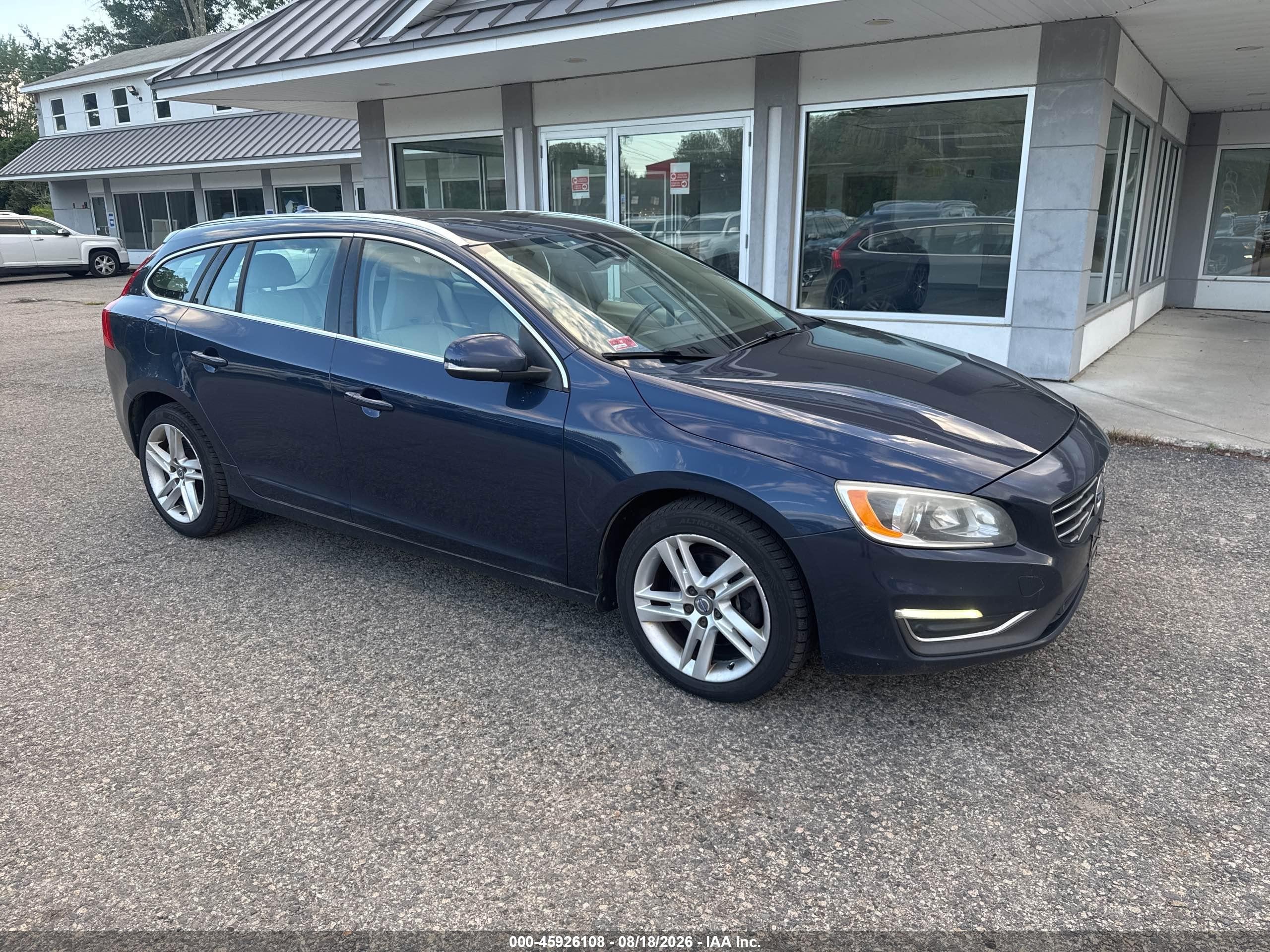 2015 Volvo V60 VIN YV140MEK6F1254733 IAAI salvage auction — Normal Wear, Clear (Rhode Island), sold $1,350 on 2026-09-09 (photo 1)
