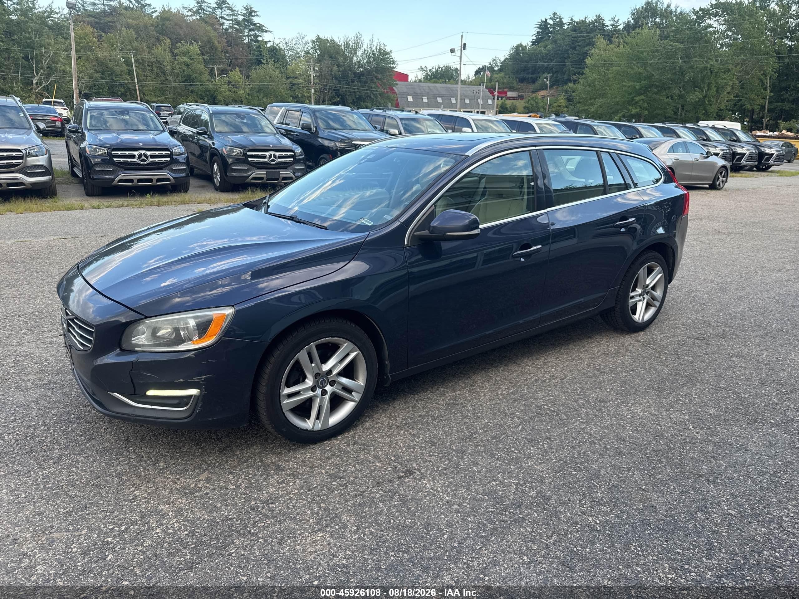 2015 Volvo V60 VIN YV140MEK6F1254733 IAAI salvage auction — Normal Wear, Clear (Rhode Island), sold $1,350 on 2026-09-09 (photo 2)