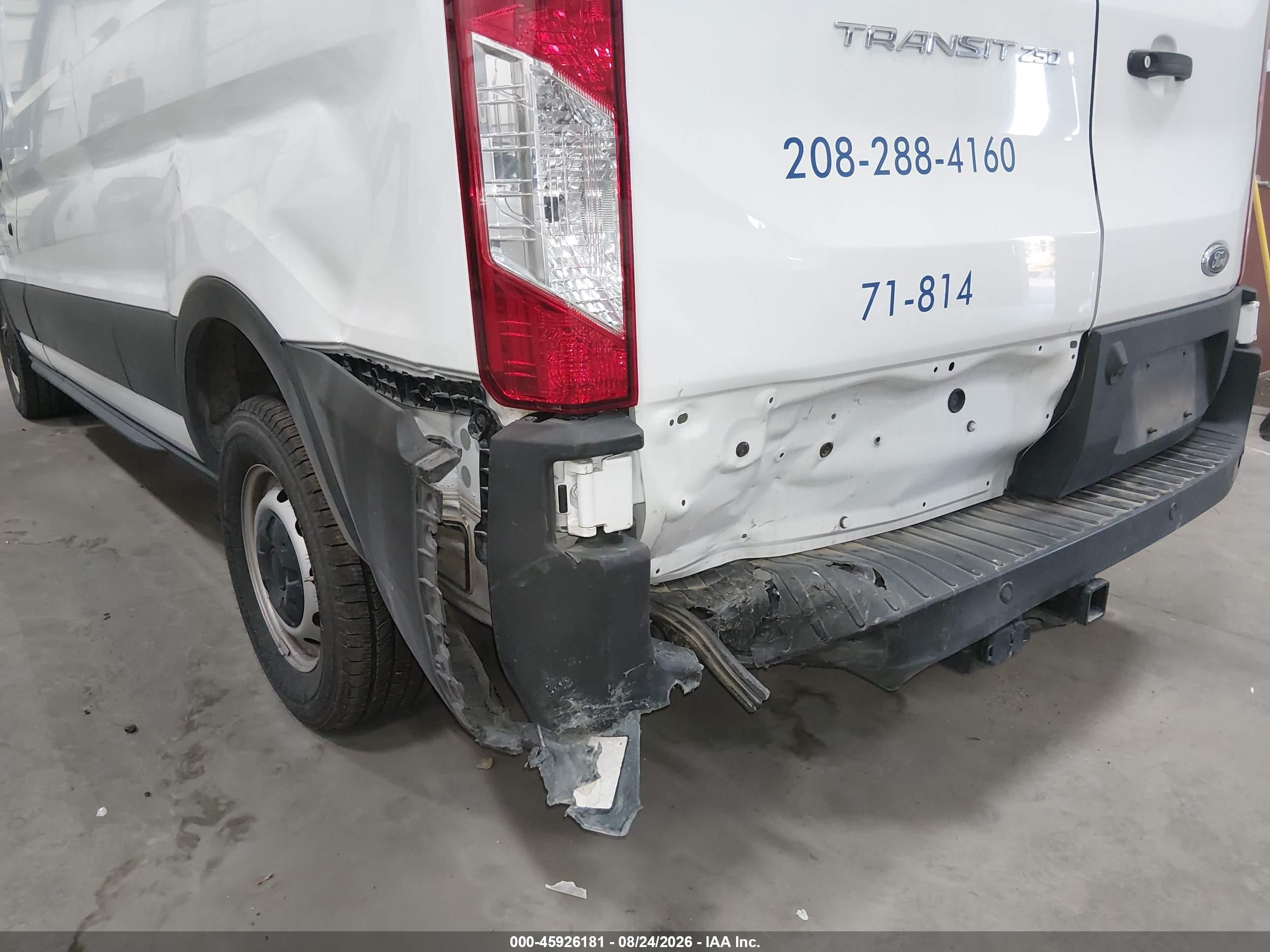 2023 Ford Transit VIN 1FTBR1Y89PKC07483 IAAI salvage auction — Rear End, Salvage (Idaho), sold $7,200 on 2026-09-11 (photo 6)