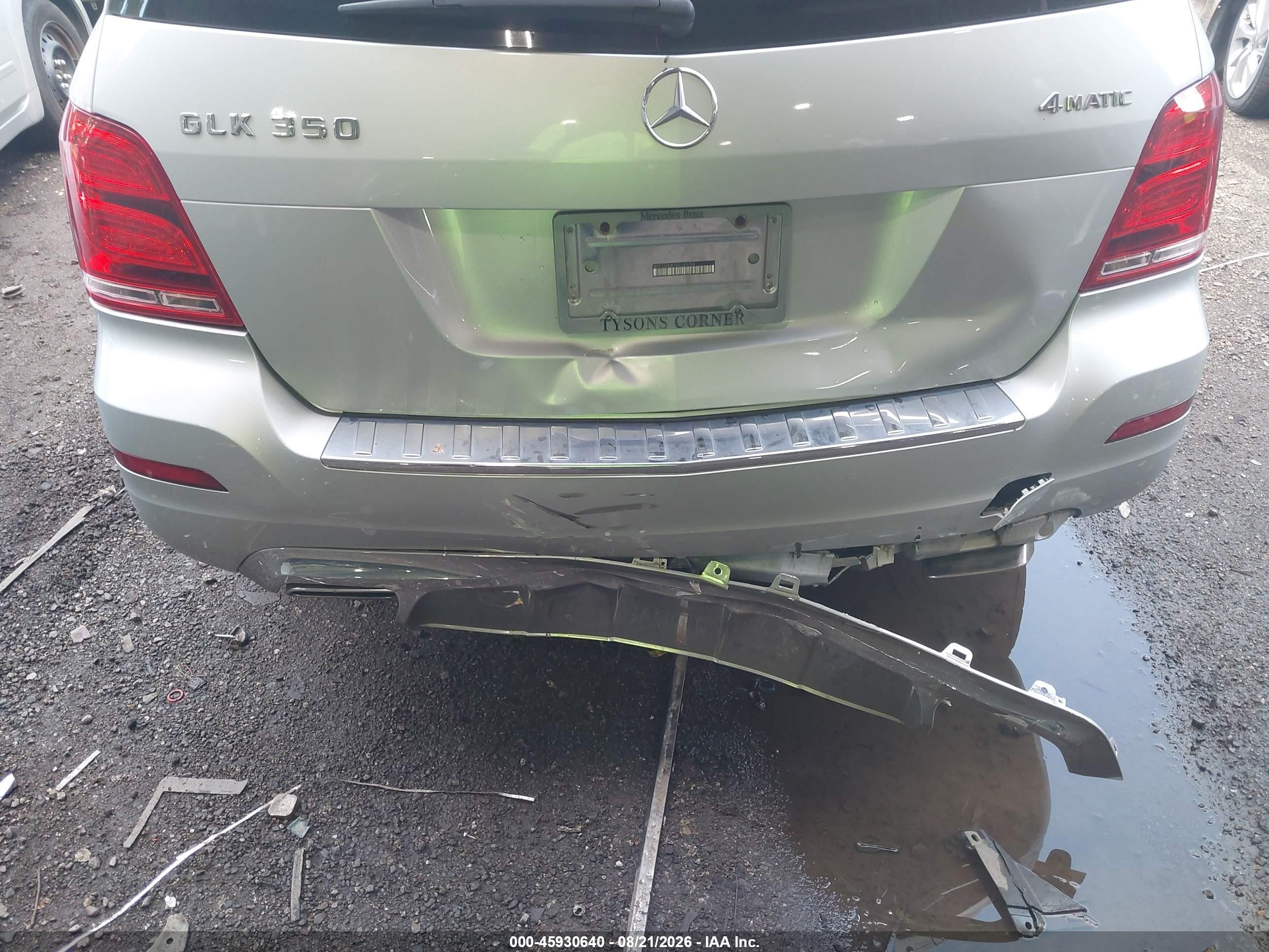 2013 Mercedes-benz Glk-klasse VIN WDCGG8JB7DG150784 IAAI salvage auction — Rear End, Clear (Virginia), sold $3,150 on 2026-09-07 (photo 6)
