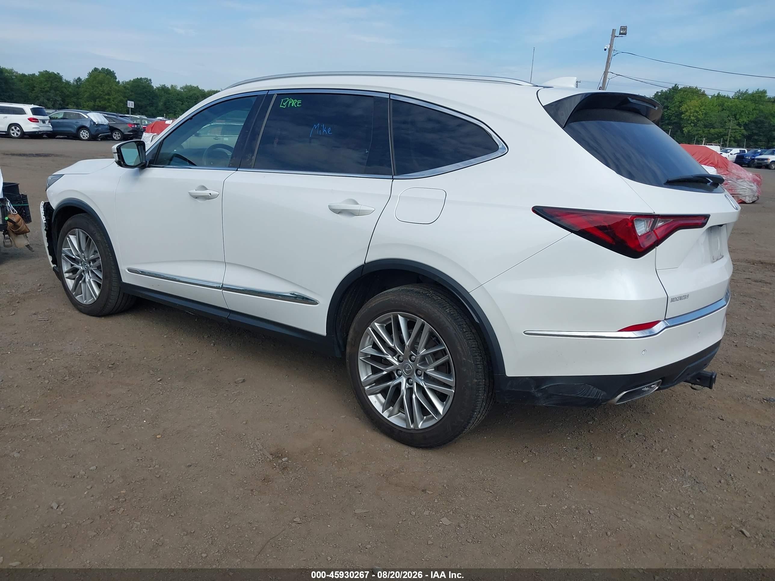 2023 Acura Mdx VIN 5J8YE1H82PL031975 IAAI salvage auction — Front End, Salvage (Idaho), sold $13,000 on 2026-09-23 (photo 3)