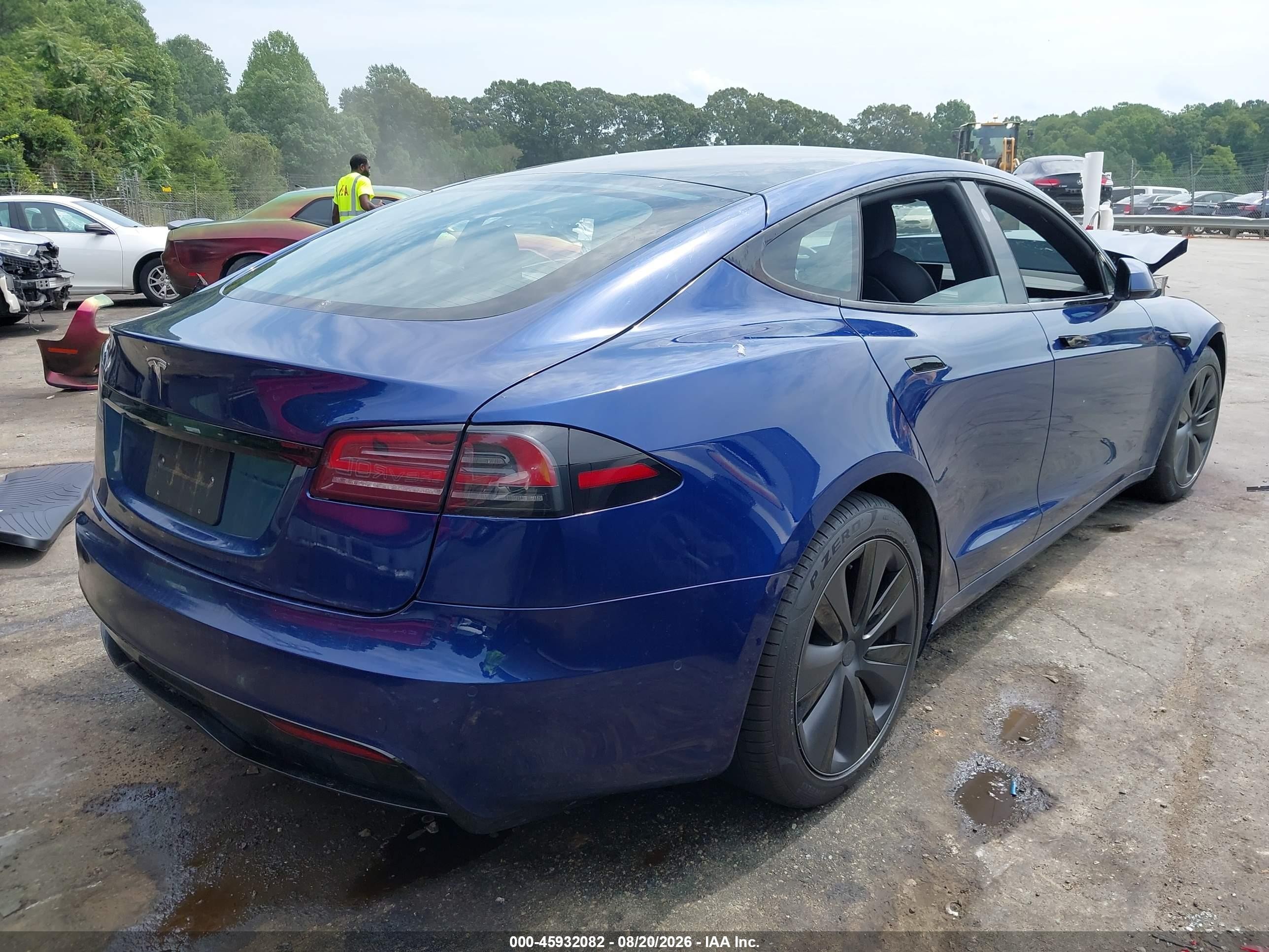 2022 Tesla Model S VIN 5YJSA1E54NF477216 IAAI salvage auction — Front End, Salvage (North Carolina), sold $14,500 on 2026-09-14 (photo 4)