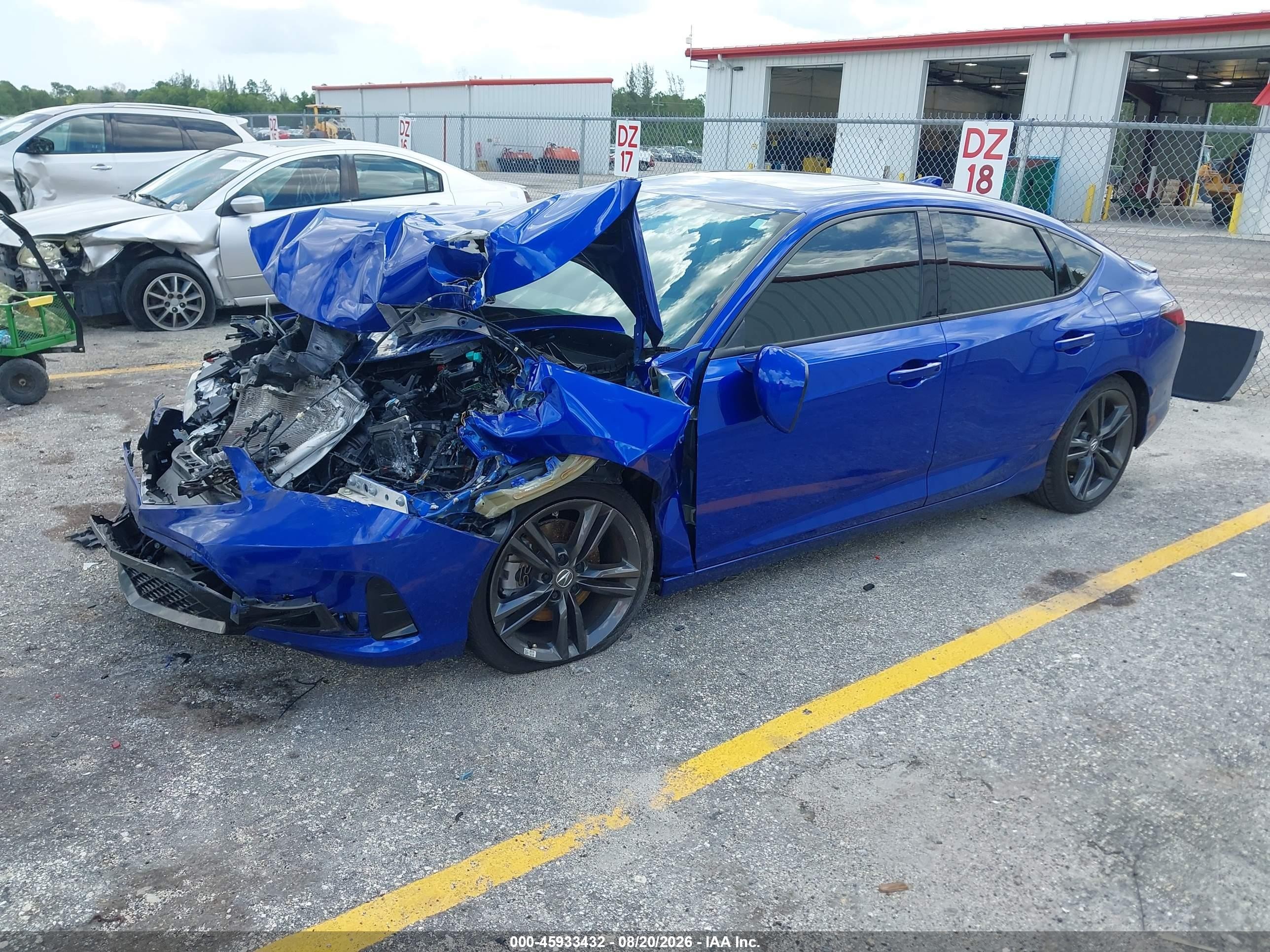 2023 Acura Integra VIN 19UDE4H6XPA010169 IAAI salvage auction — Front End, Certificate Of Destruction (Florida), sold $600 on 2026-09-08 (photo 2)