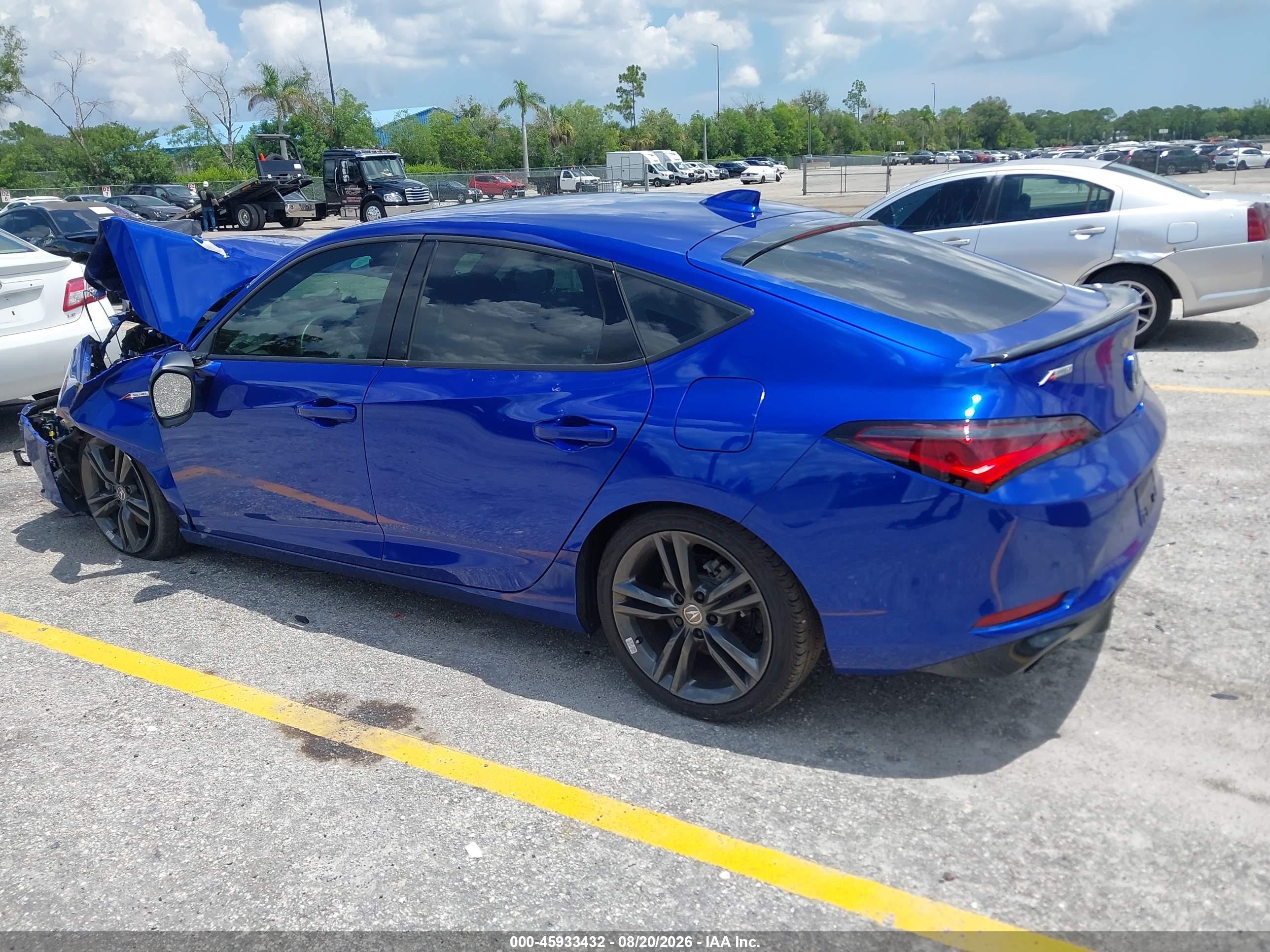 2023 Acura Integra VIN 19UDE4H6XPA010169 IAAI salvage auction — Front End, Certificate Of Destruction (Florida), sold $600 on 2026-09-08 (photo 3)